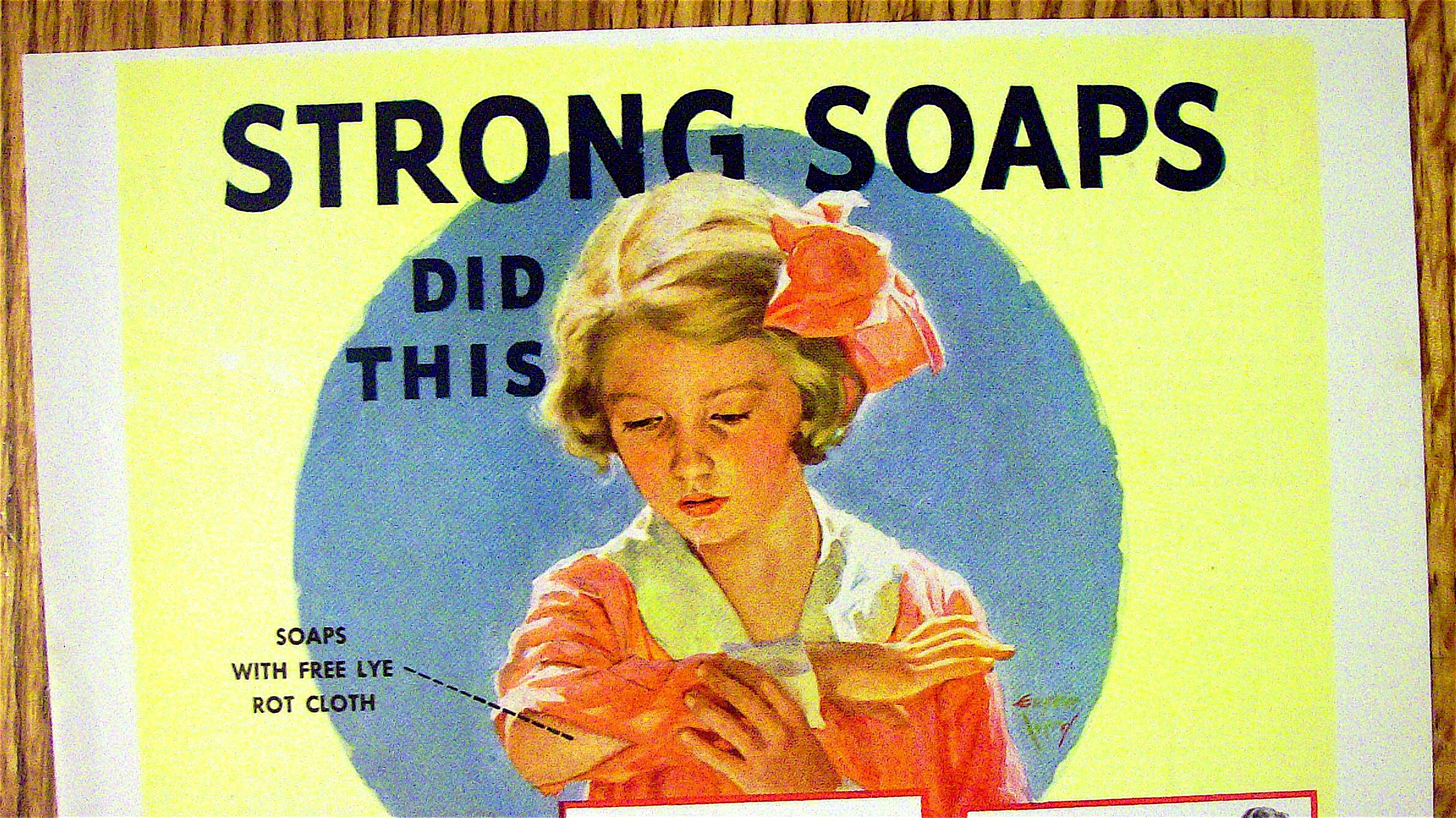 1934 Chipso Quick Suds with Girl with Ripped Shirt