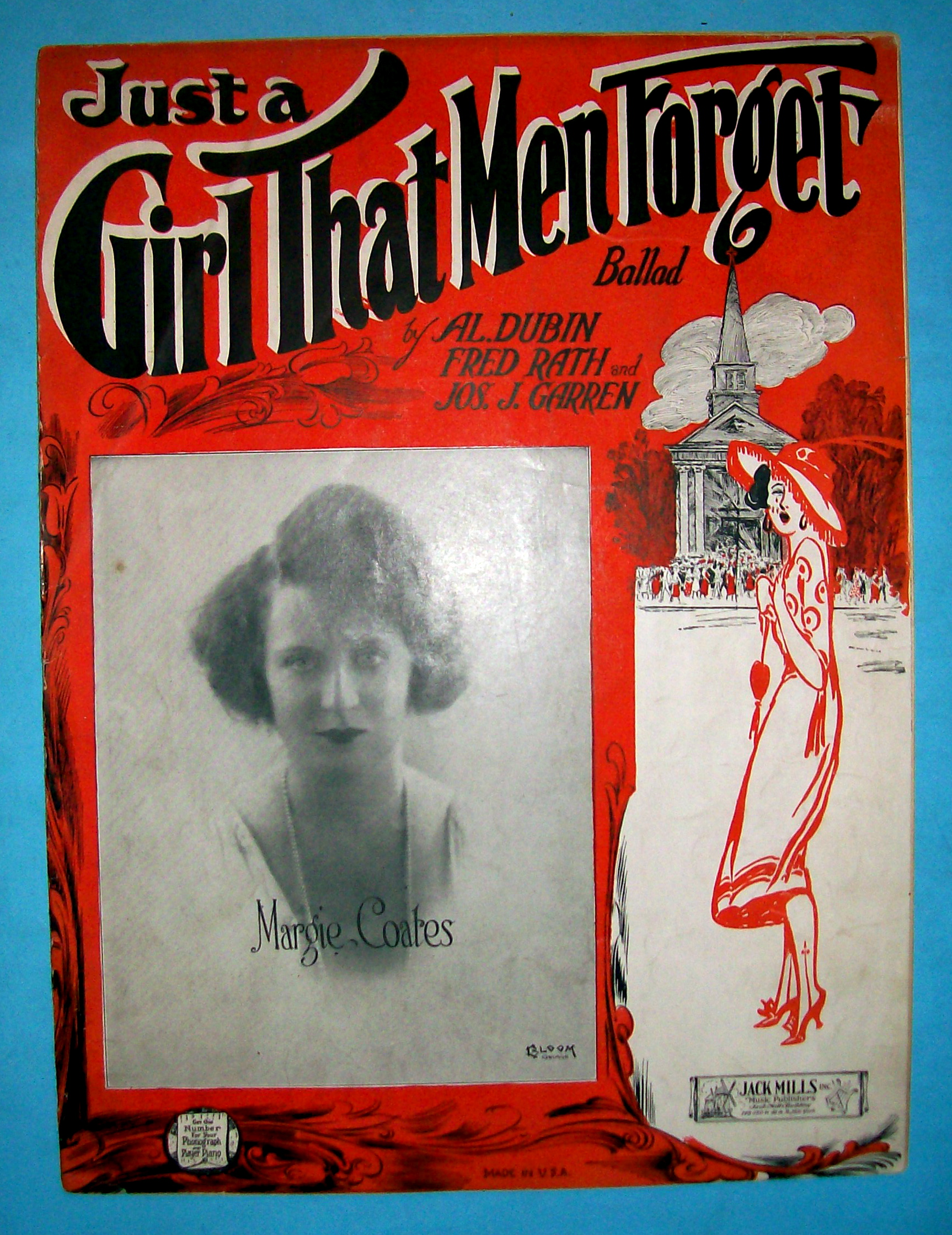 Sheet Music For 1923 Just A Girl That Men Forget Ballad