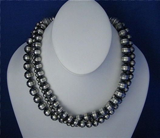 Necklace Sterling Silver 3 Strand Beads