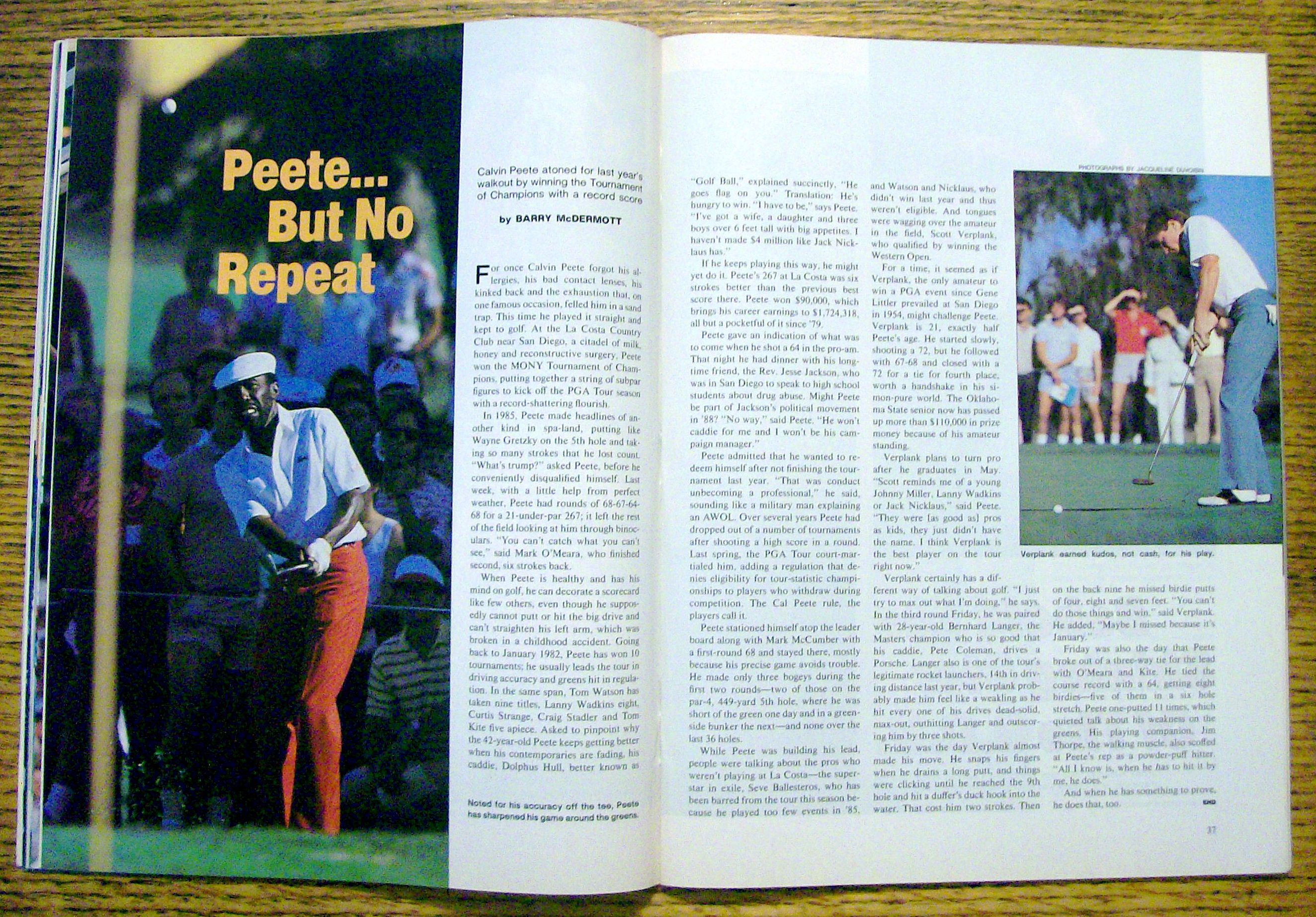 Sports Illustrated Magazine-January 20, 1986-J. McMahon