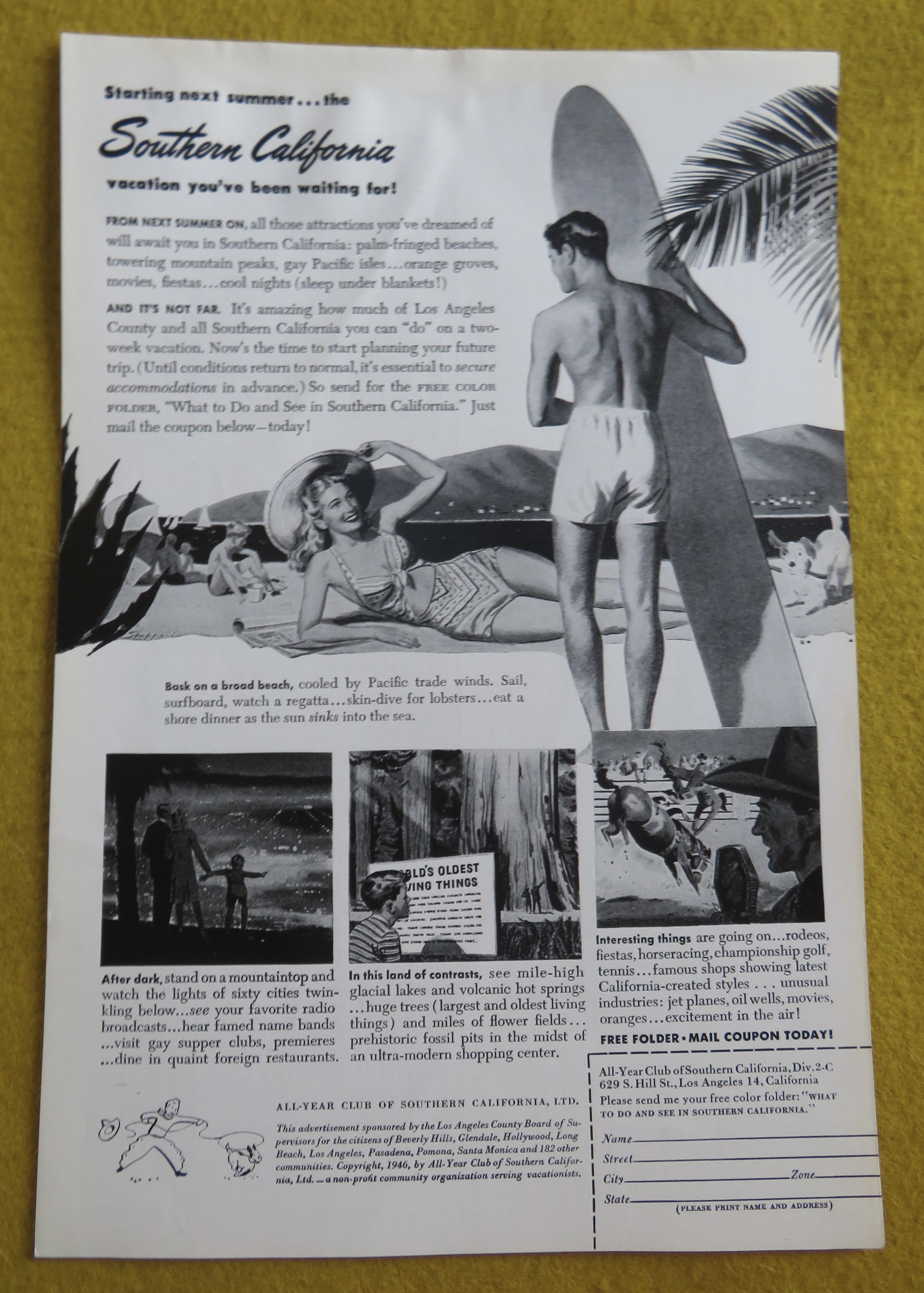 1946 Southern California with Man & Woman Talking