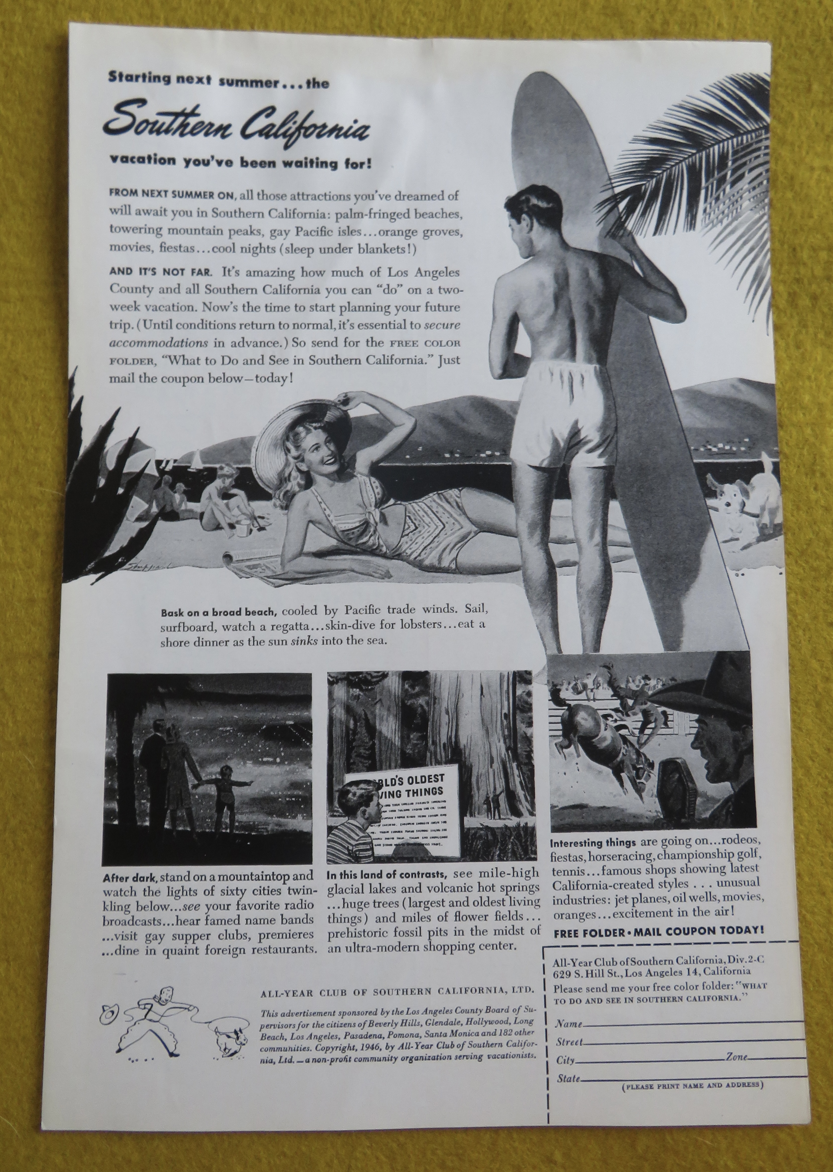 1946 Southern California with Man & Woman Talking