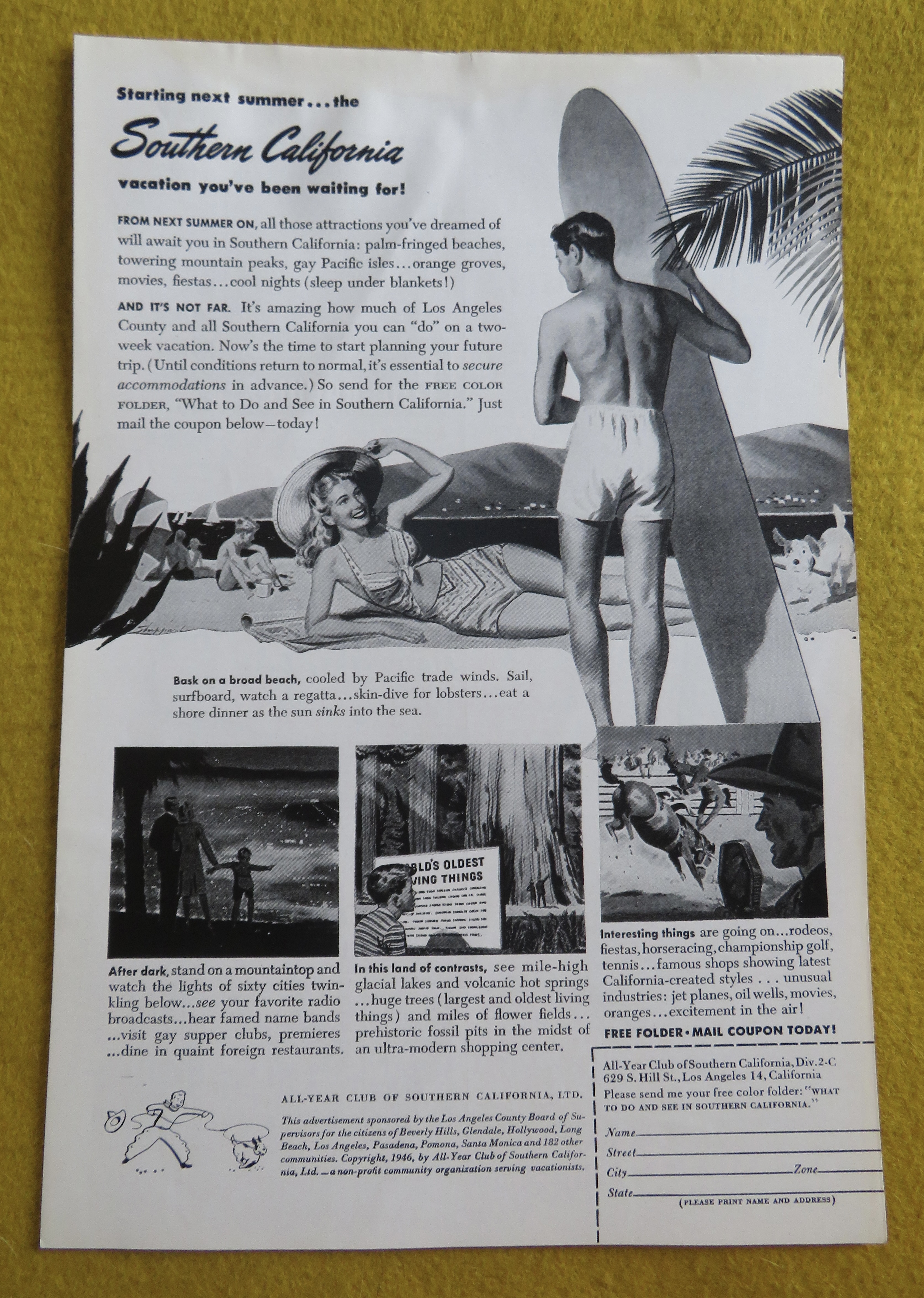 1946 Southern California with Man & Woman Talking