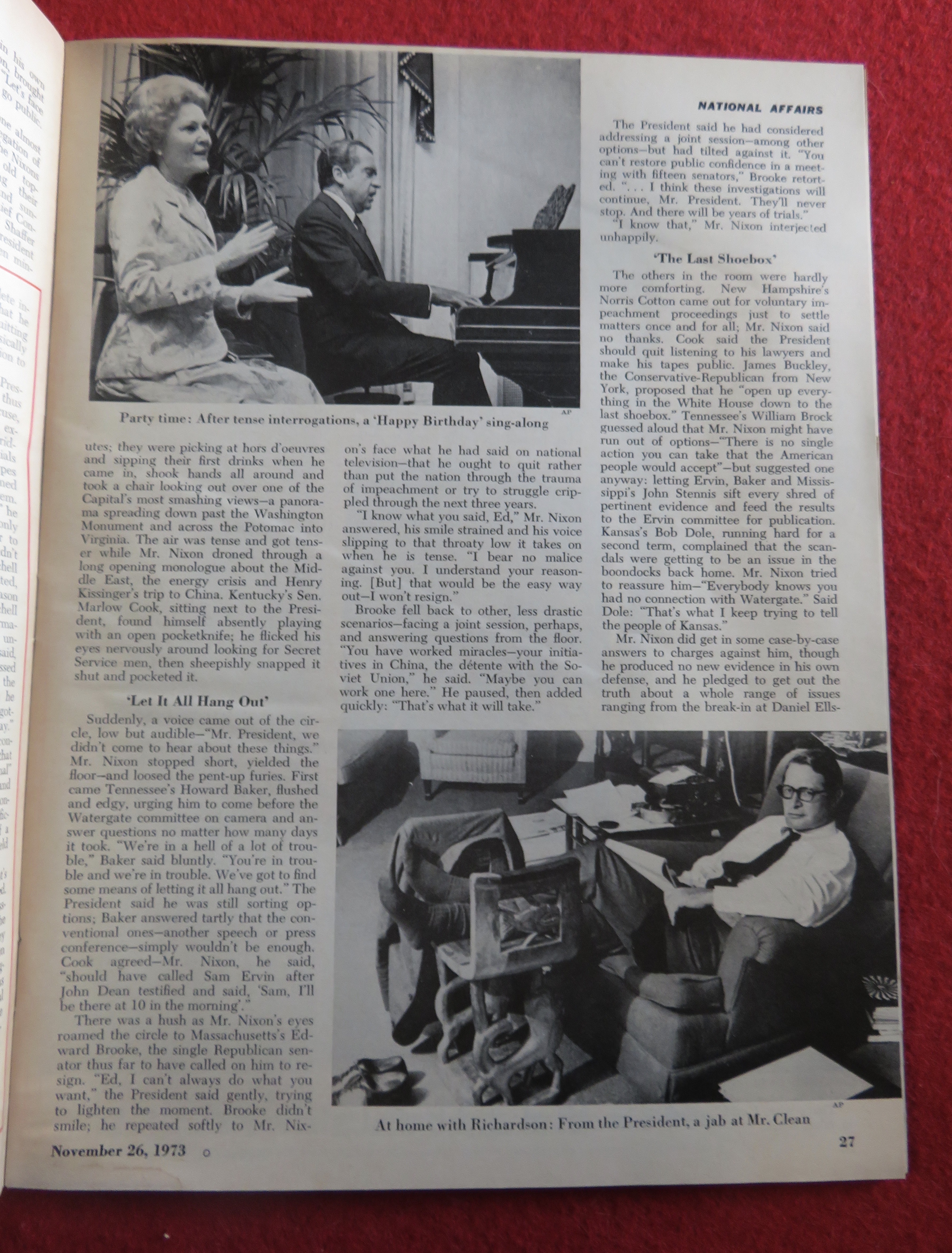 Newsweek Magazine November 26, 1973 Fighting Back