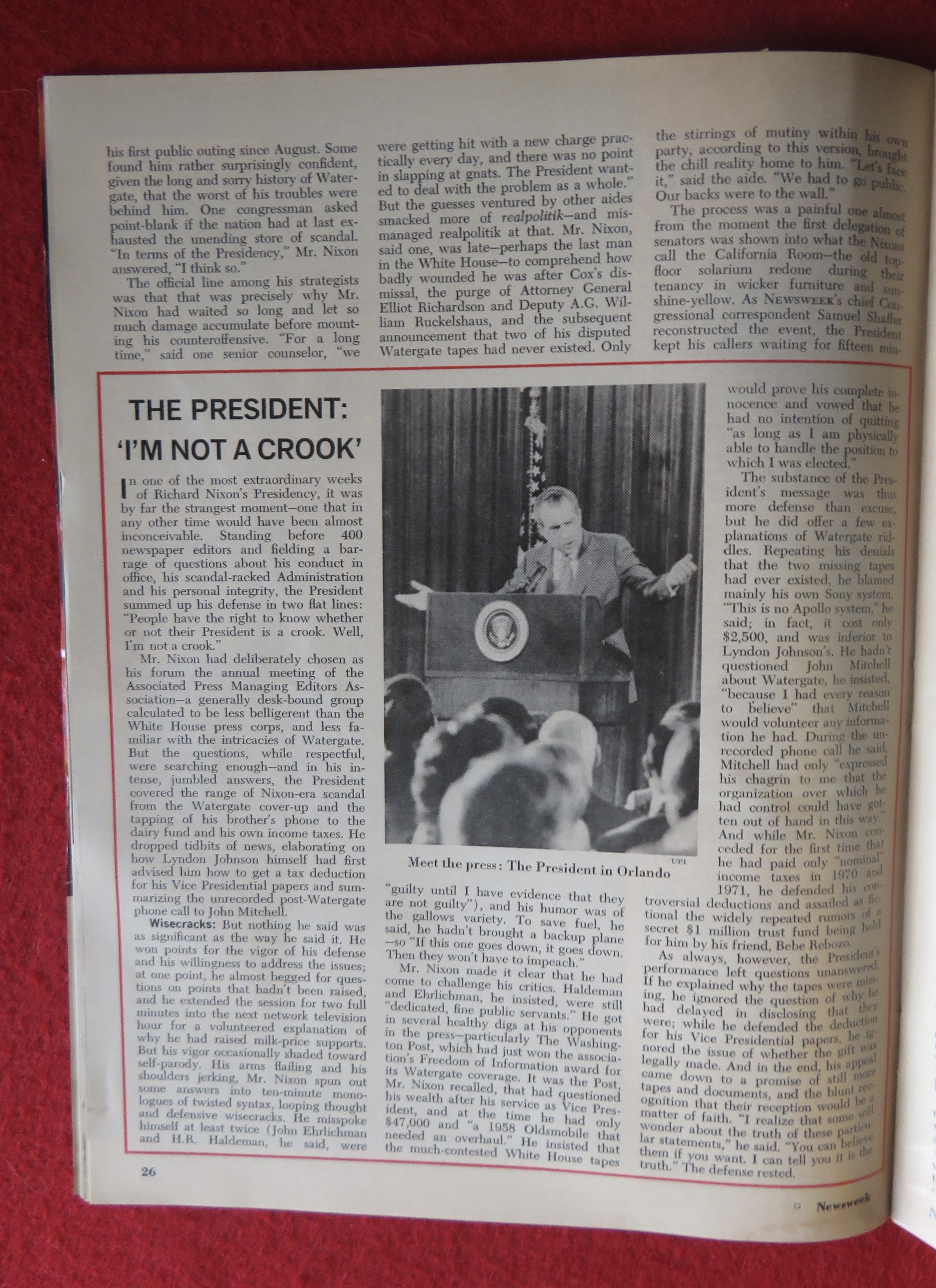 Newsweek Magazine November 26, 1973 Fighting Back