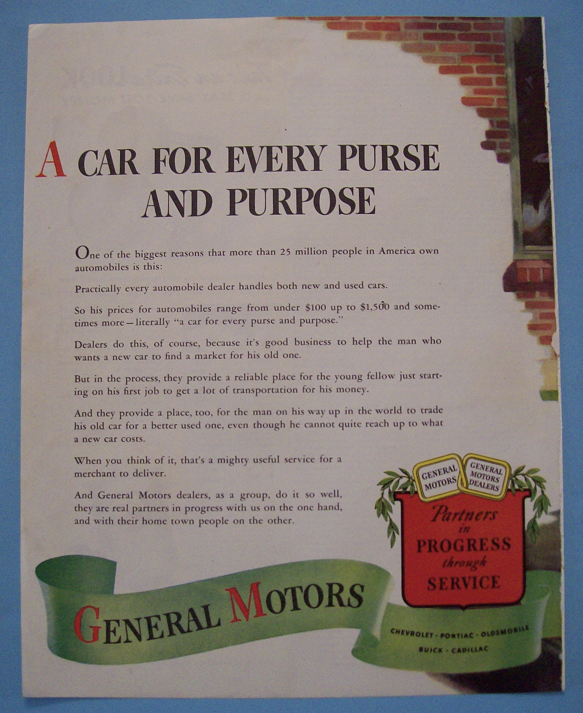 1941 General Motors with Little Girl in a Toy Car