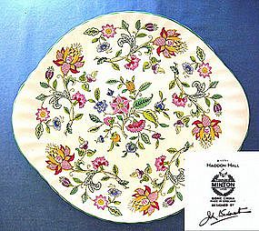 Minton Handled Cake Plate  Haddon Hall Pattern
