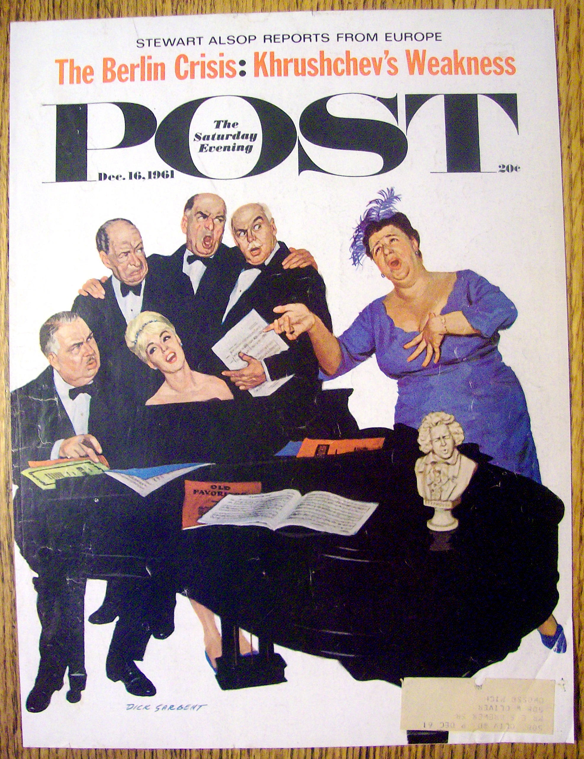 Saturday Evening Post Cover By Sargent-Dec 16, 1961