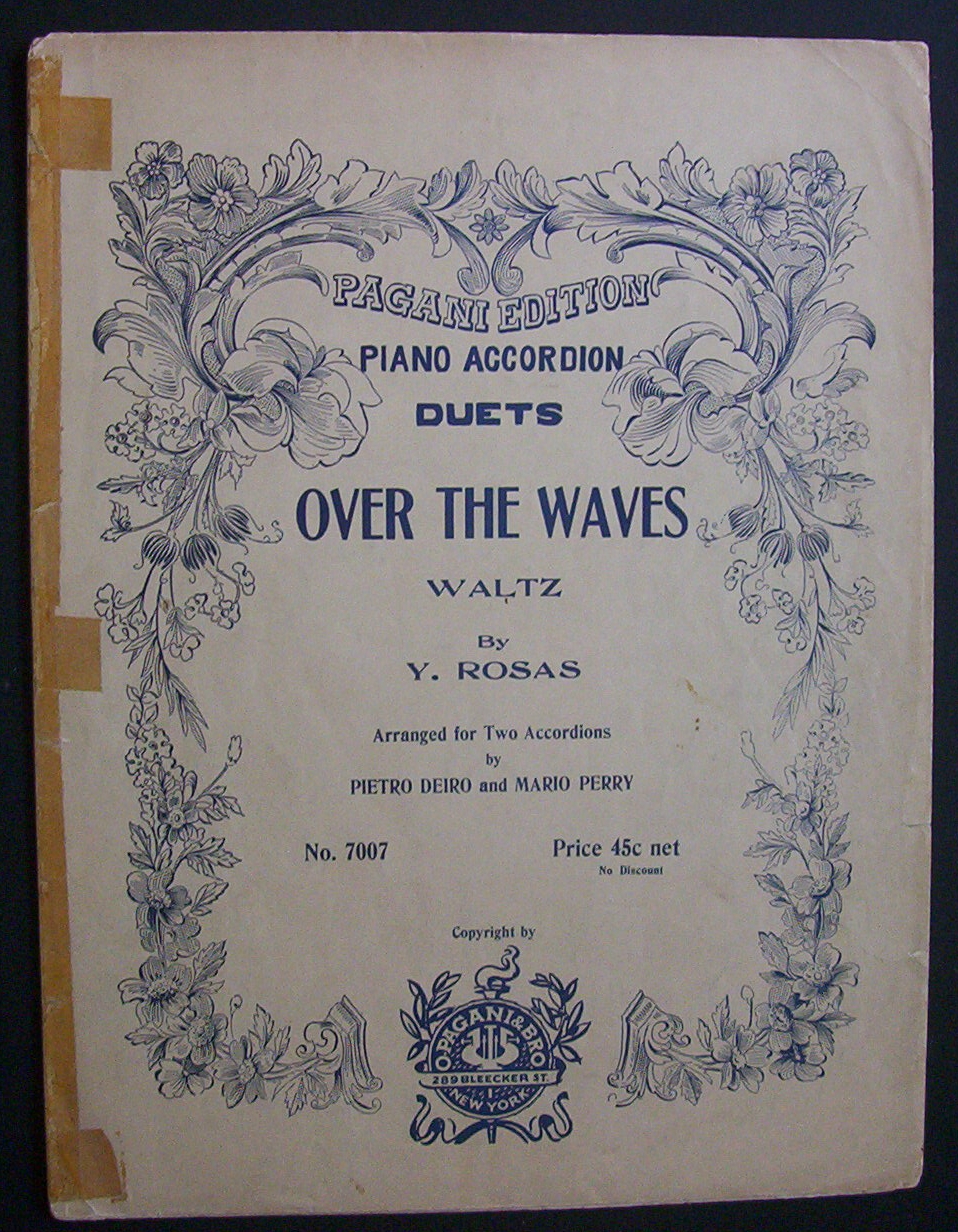 Sheet Music For 1929 Over The Waves Waltz