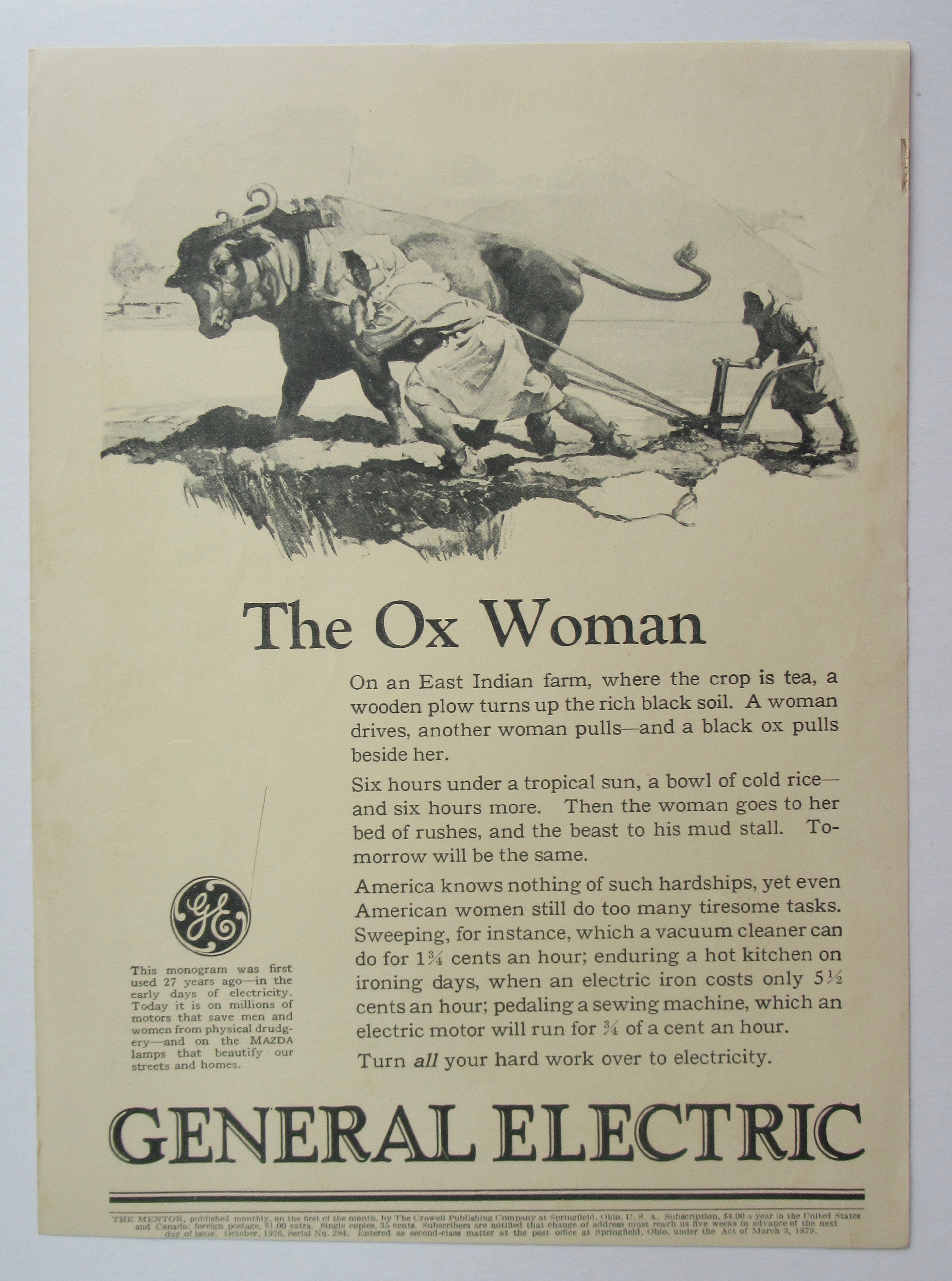 1926 General Electric with The Ox Woman