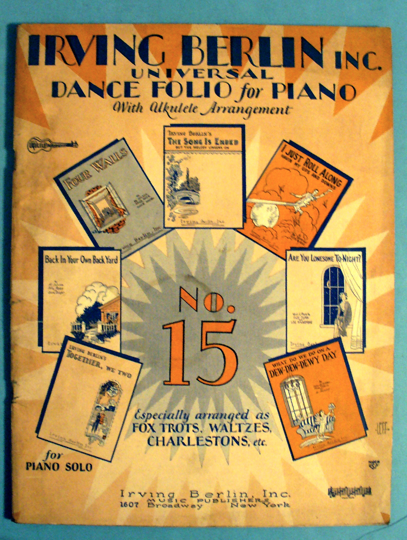 1927 Irving Berlin Universal Dance Folio for Piano