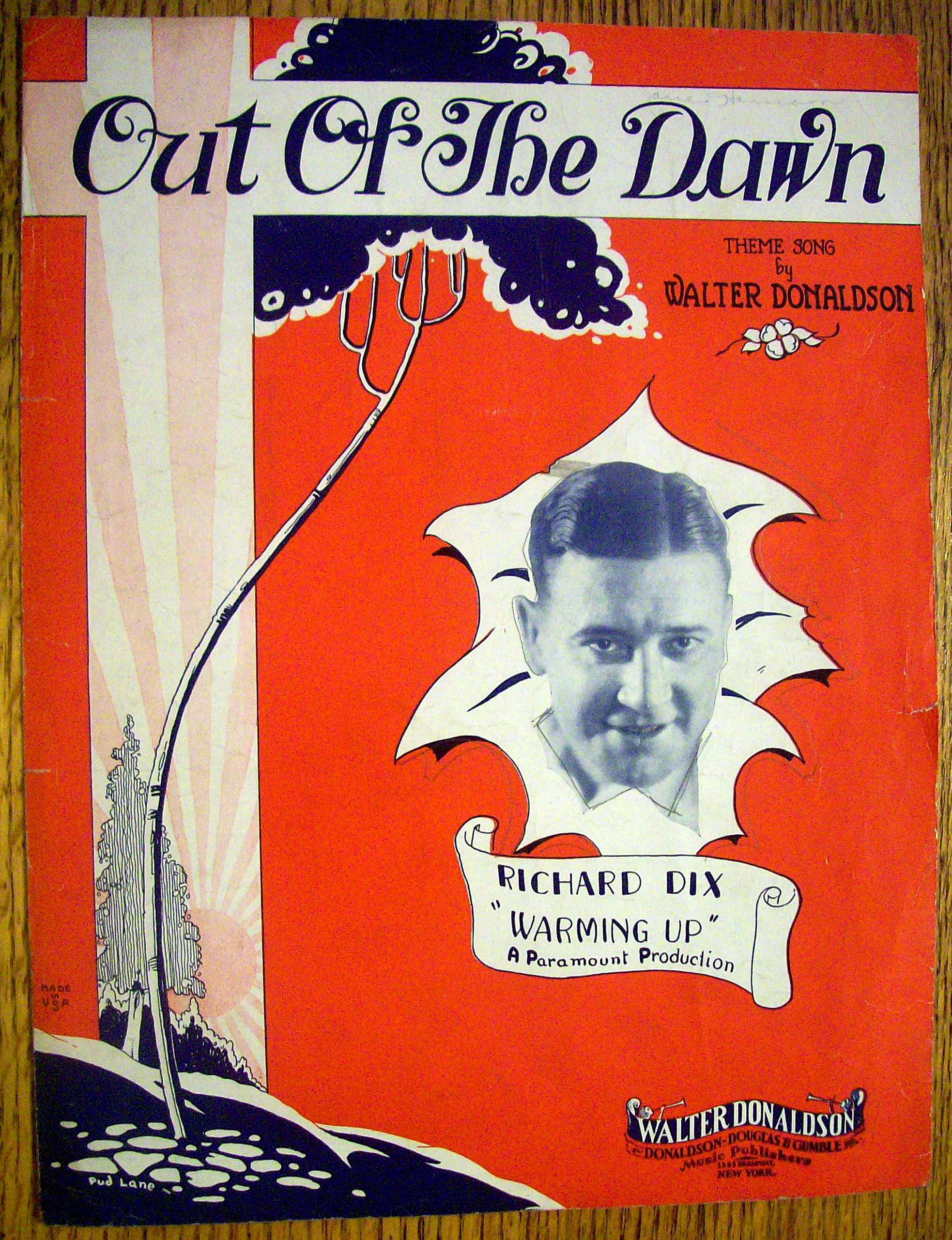 Sheet Music For 1928 Out Of The Dawn