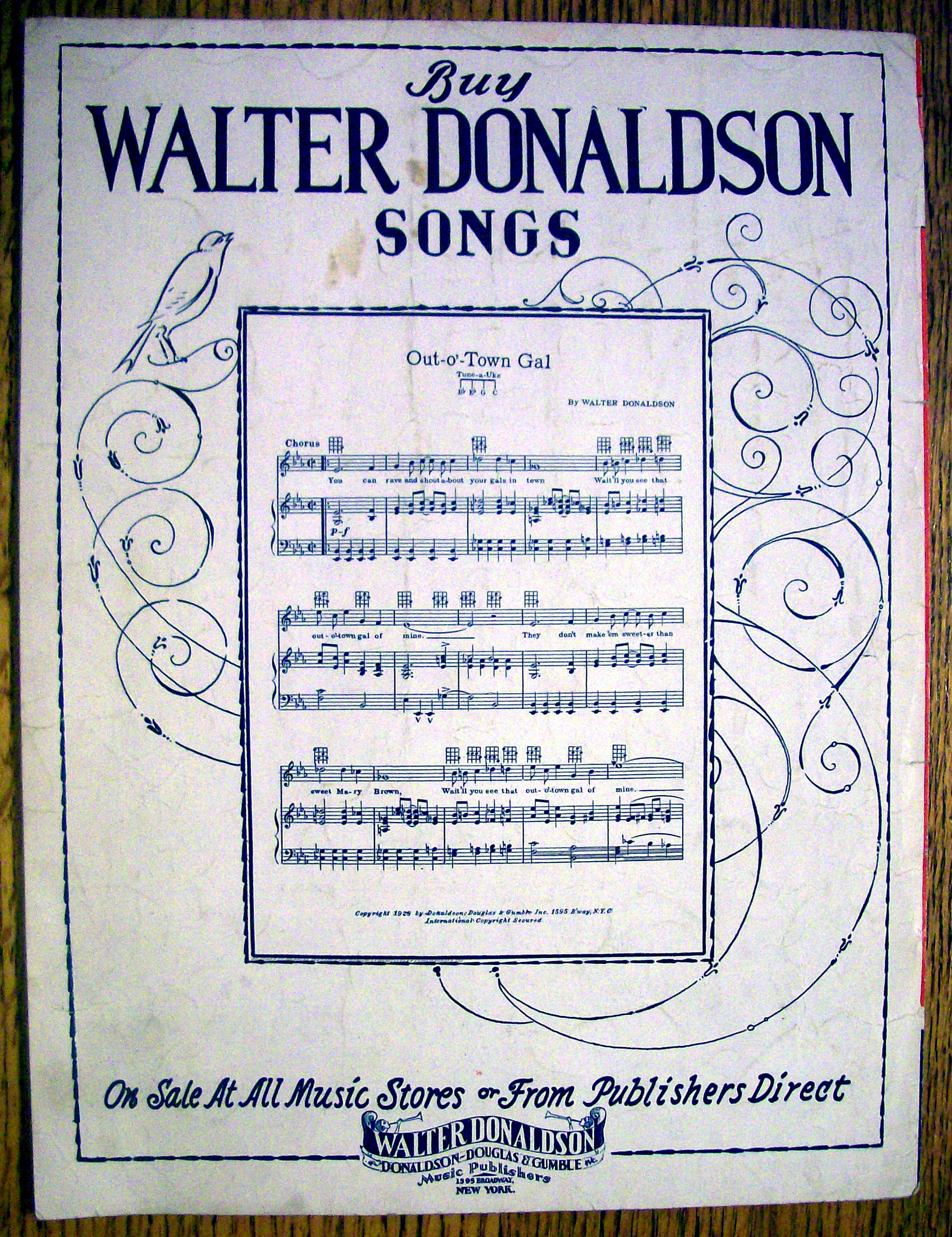 Sheet Music For 1928 Out Of The Dawn