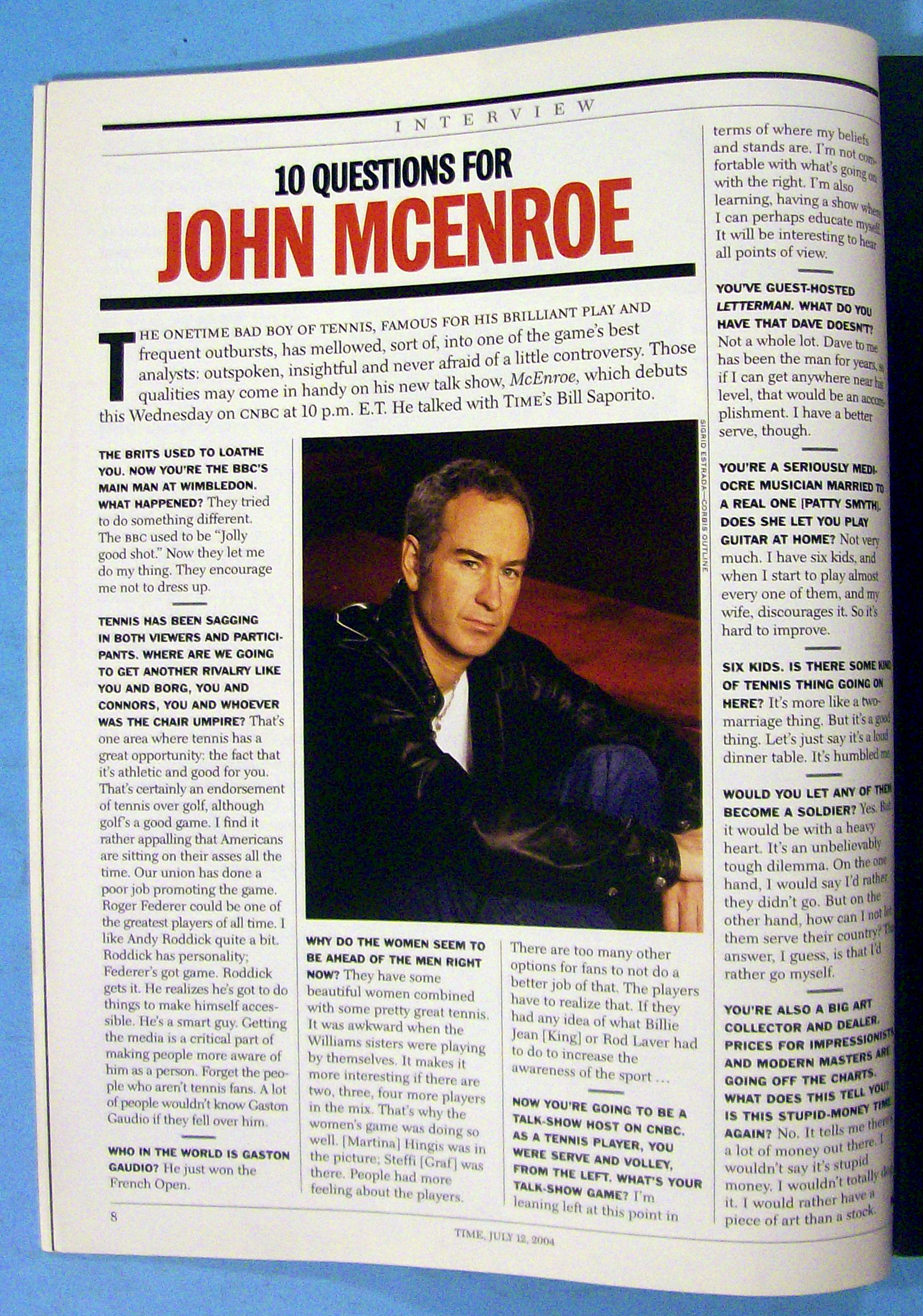 Time Magazine July 12, 2004 Michael Moore's War