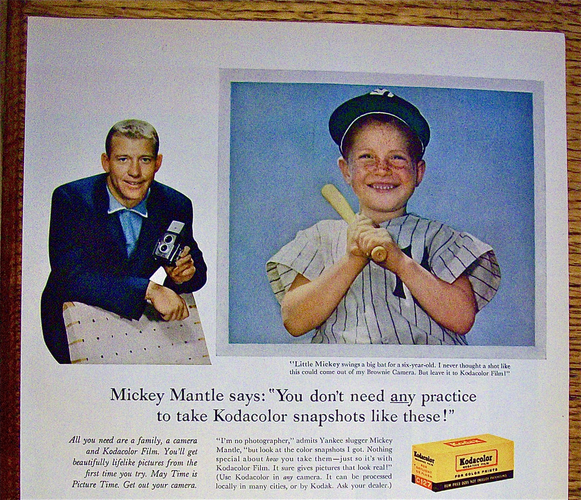 1959 Kodak Company with Baseball's Mickey Mantle