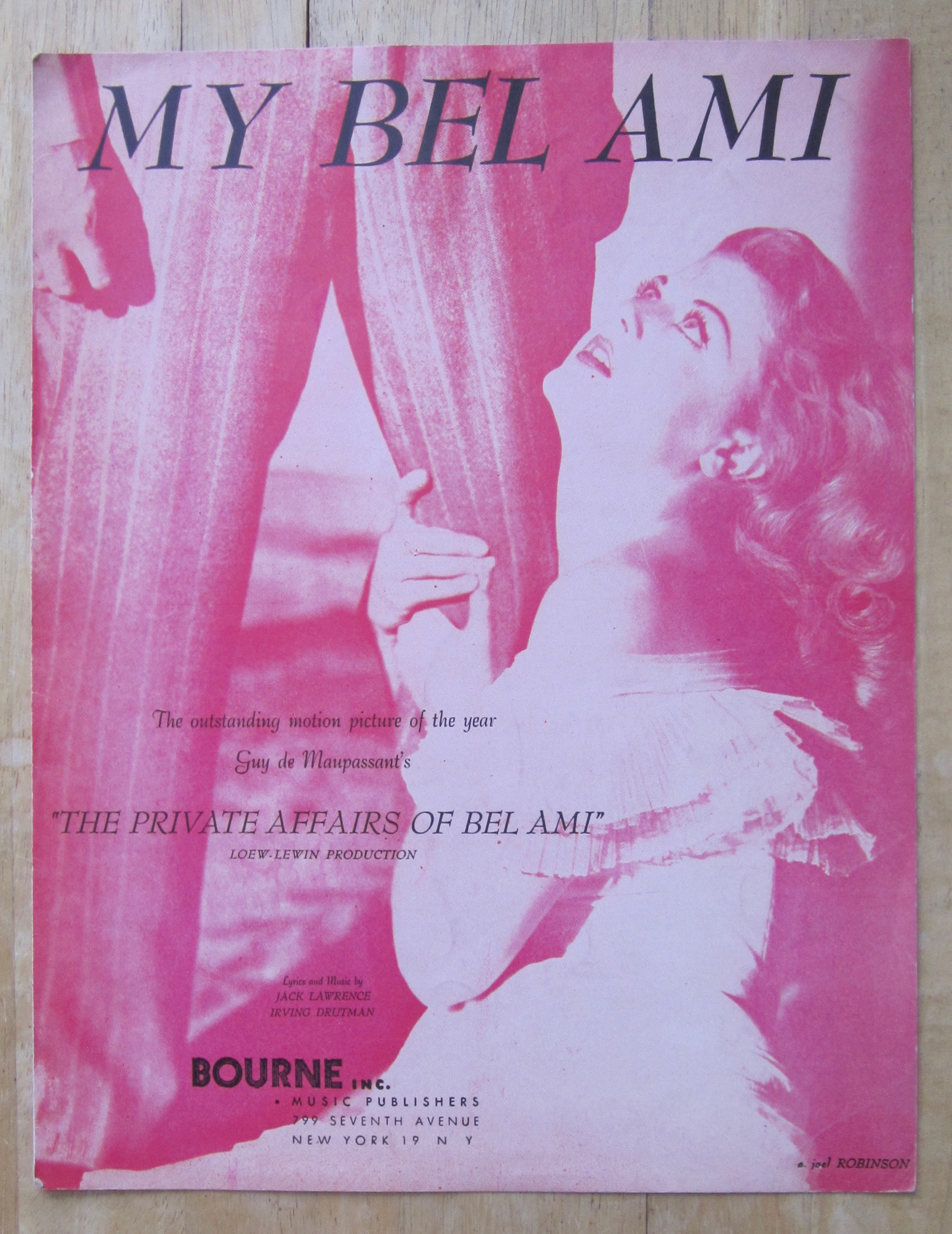 1946 Sheet Music For My Bel Ami