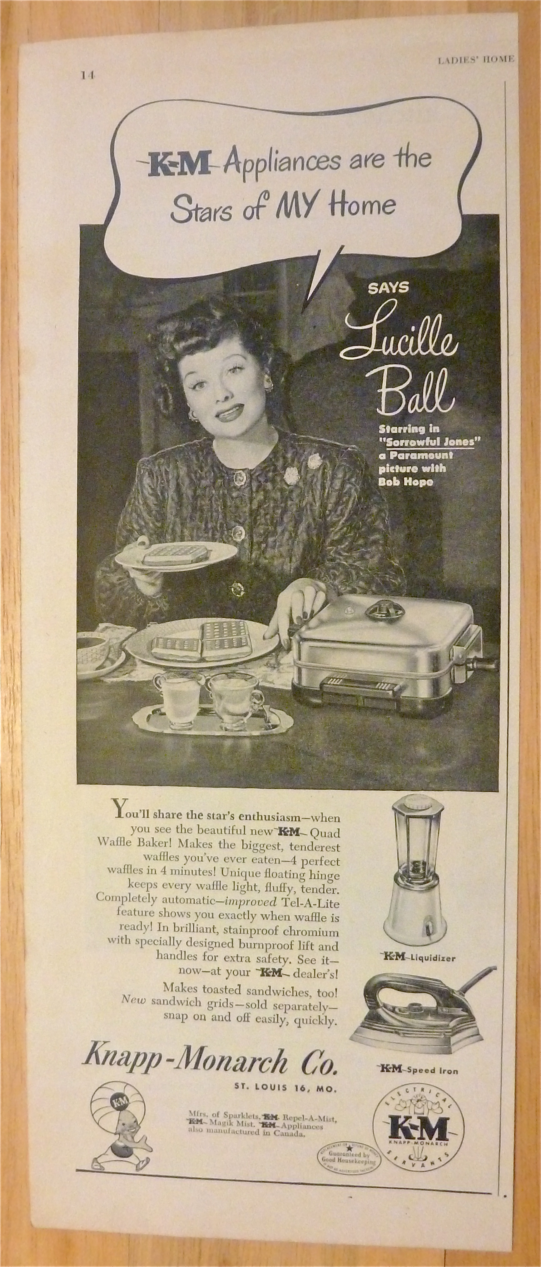 1949 Knapp Monarch Appliances w/ Lucille Ball