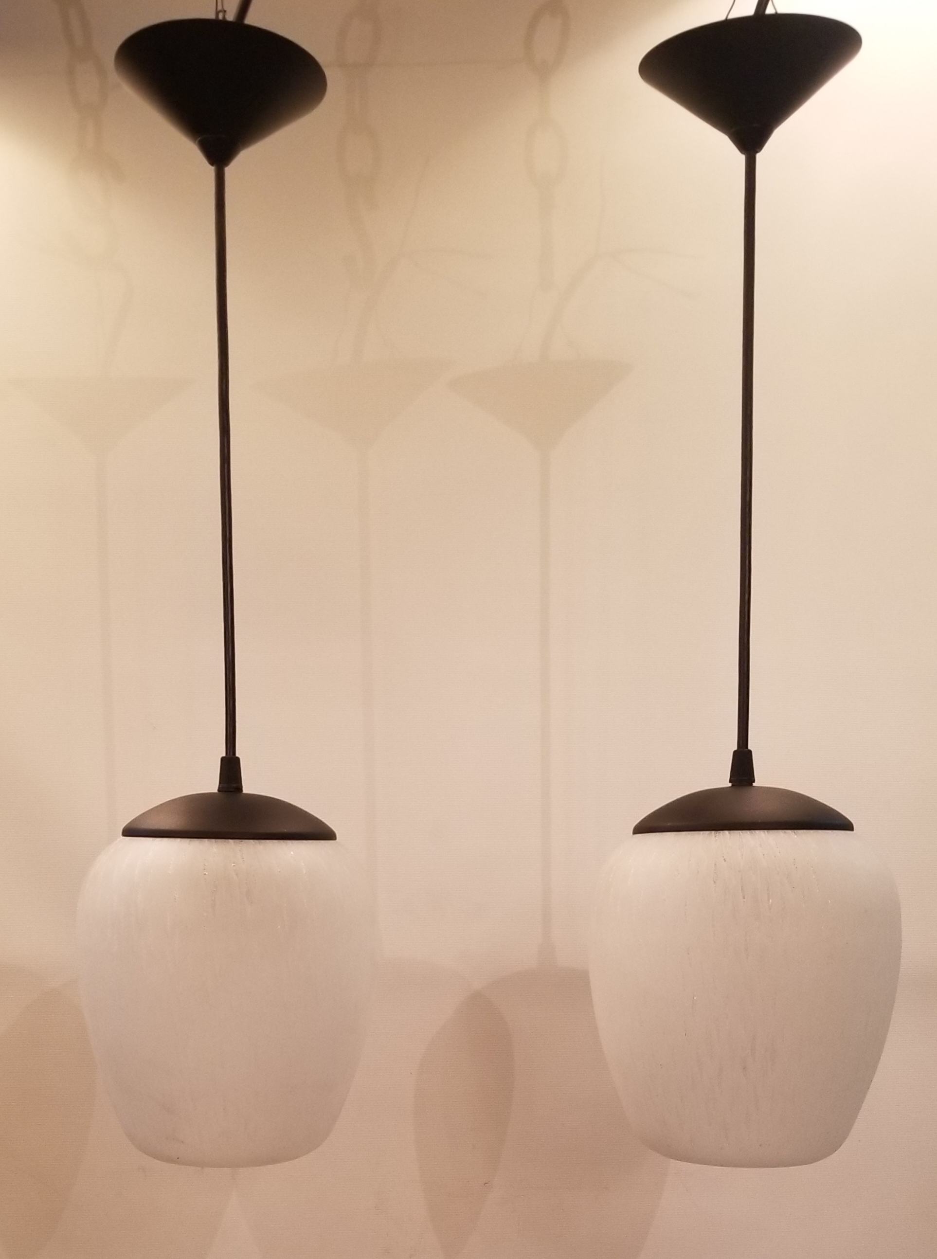MCM Pendant Lights  N.O.S.