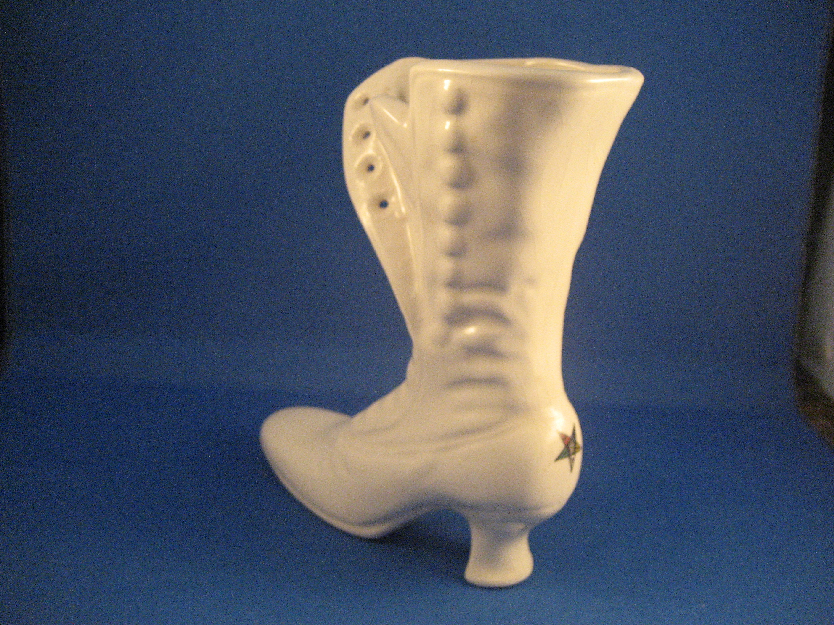 Ceramic Victoria Boot with Eastern Star on the Heel