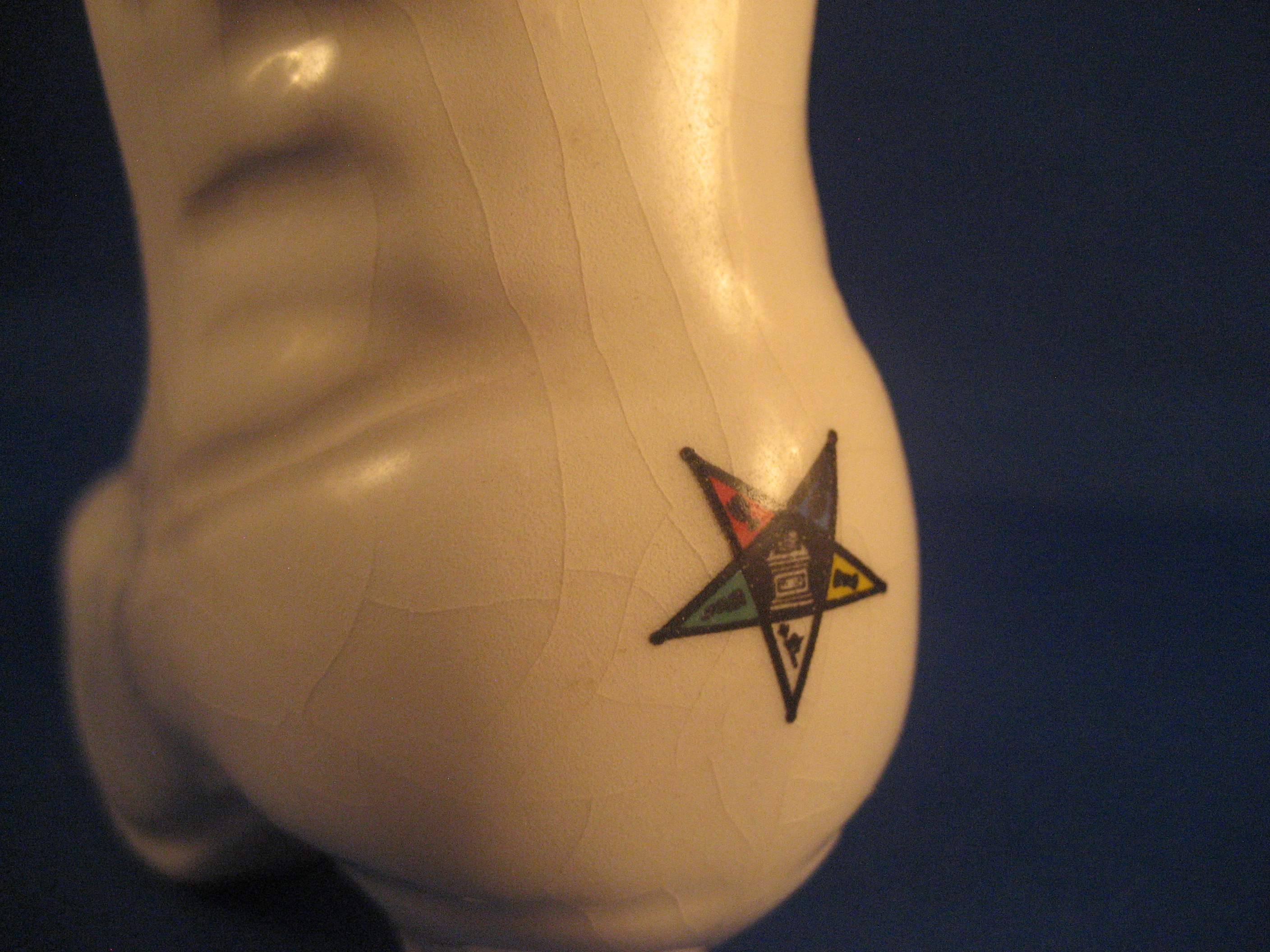 Ceramic Victoria Boot with Eastern Star on the Heel