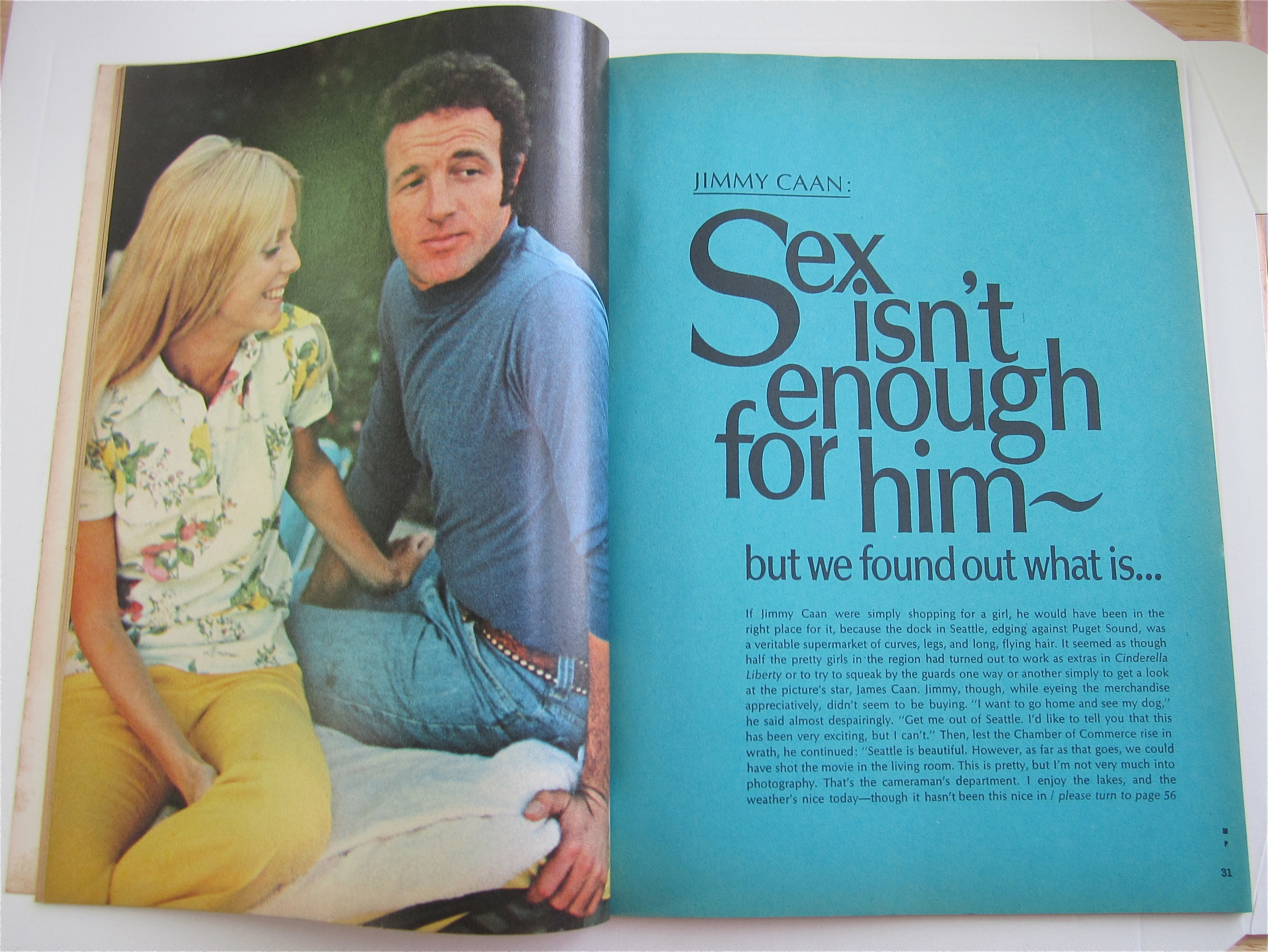 Motion Picture Magazine November 1973 Taylor & Wood