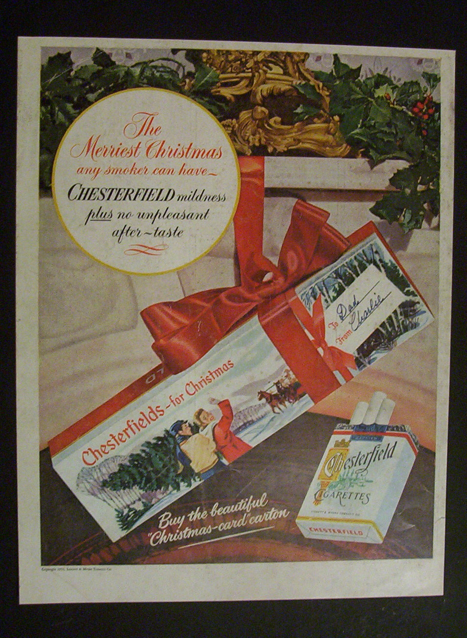 1951 Chesterfield Cigarettes