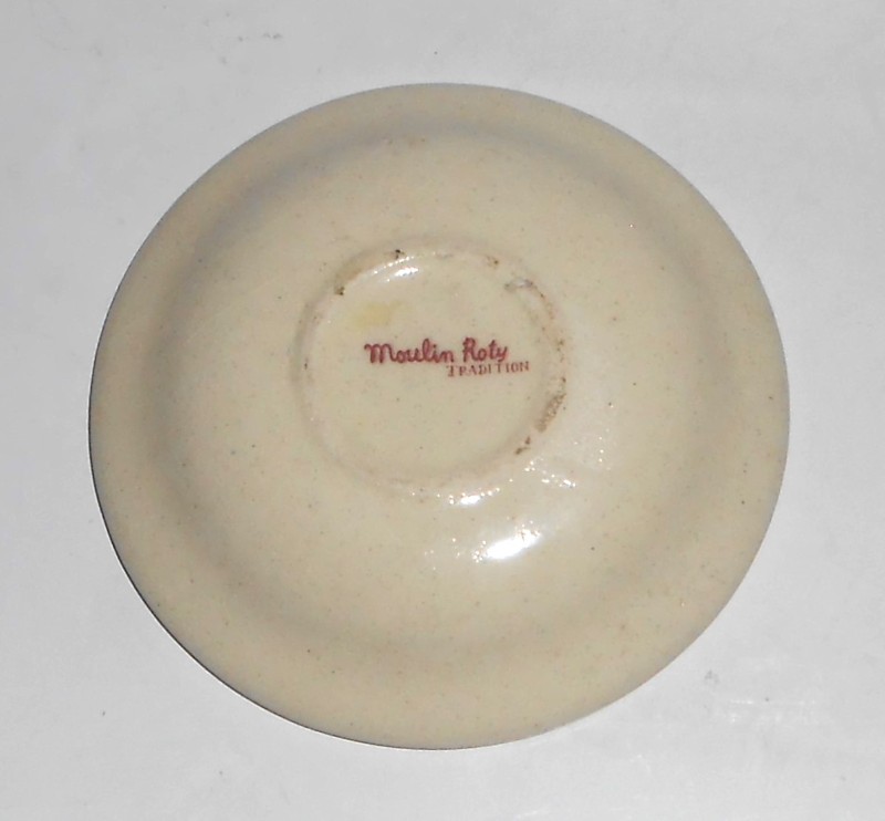 VINTAGE Moulin Roty China Restaurant Ware Children Playing Butter Pat #1