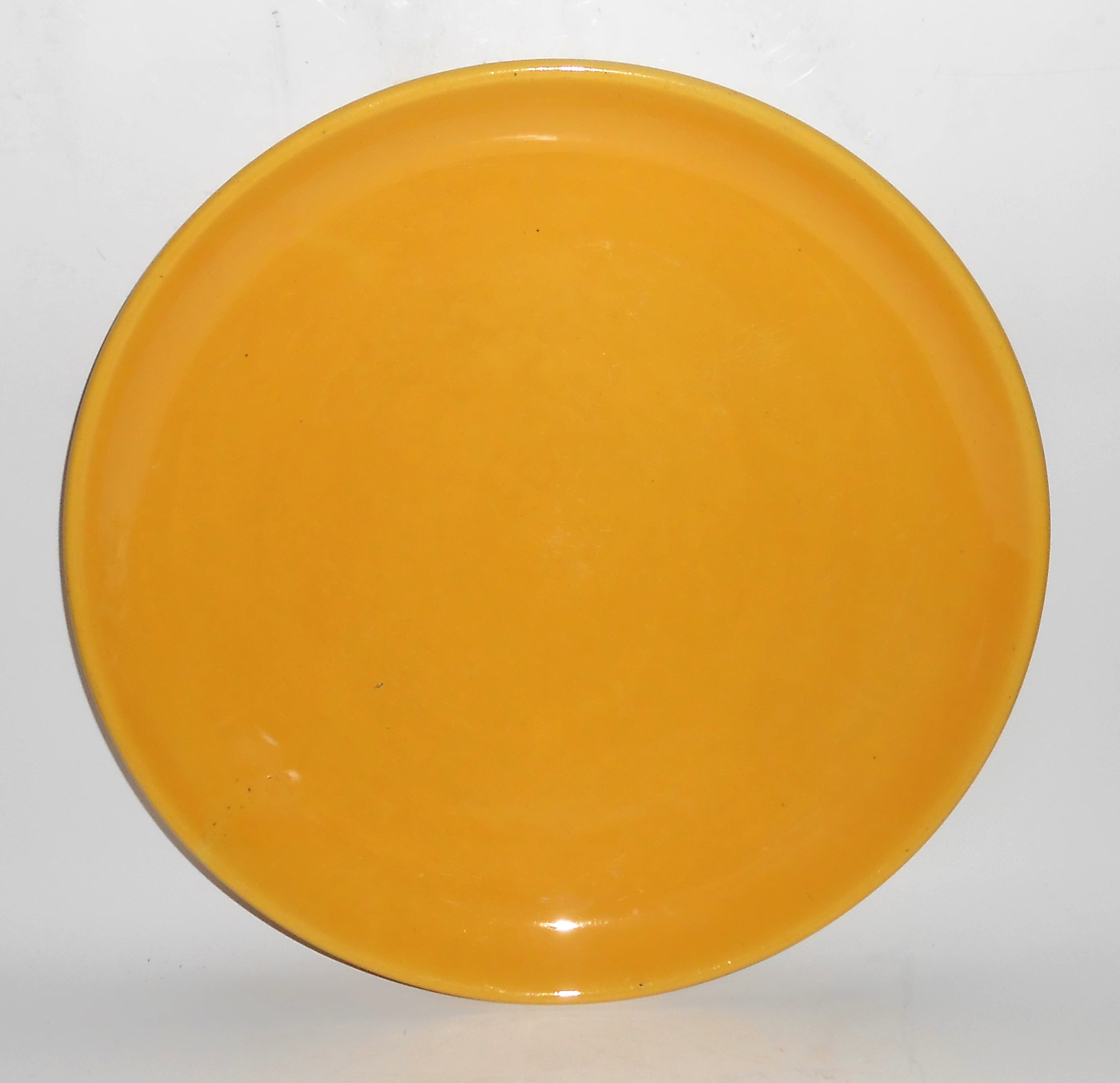VINTAGE Padre Pottery Gloss Yellow 14'' Chop Plate