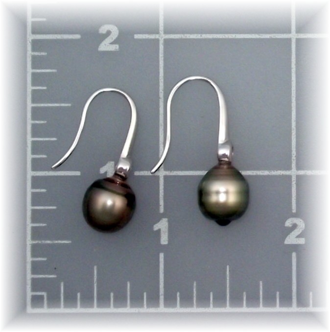 Earrings Tahitian Pearls Sterling Silver CZ Accent