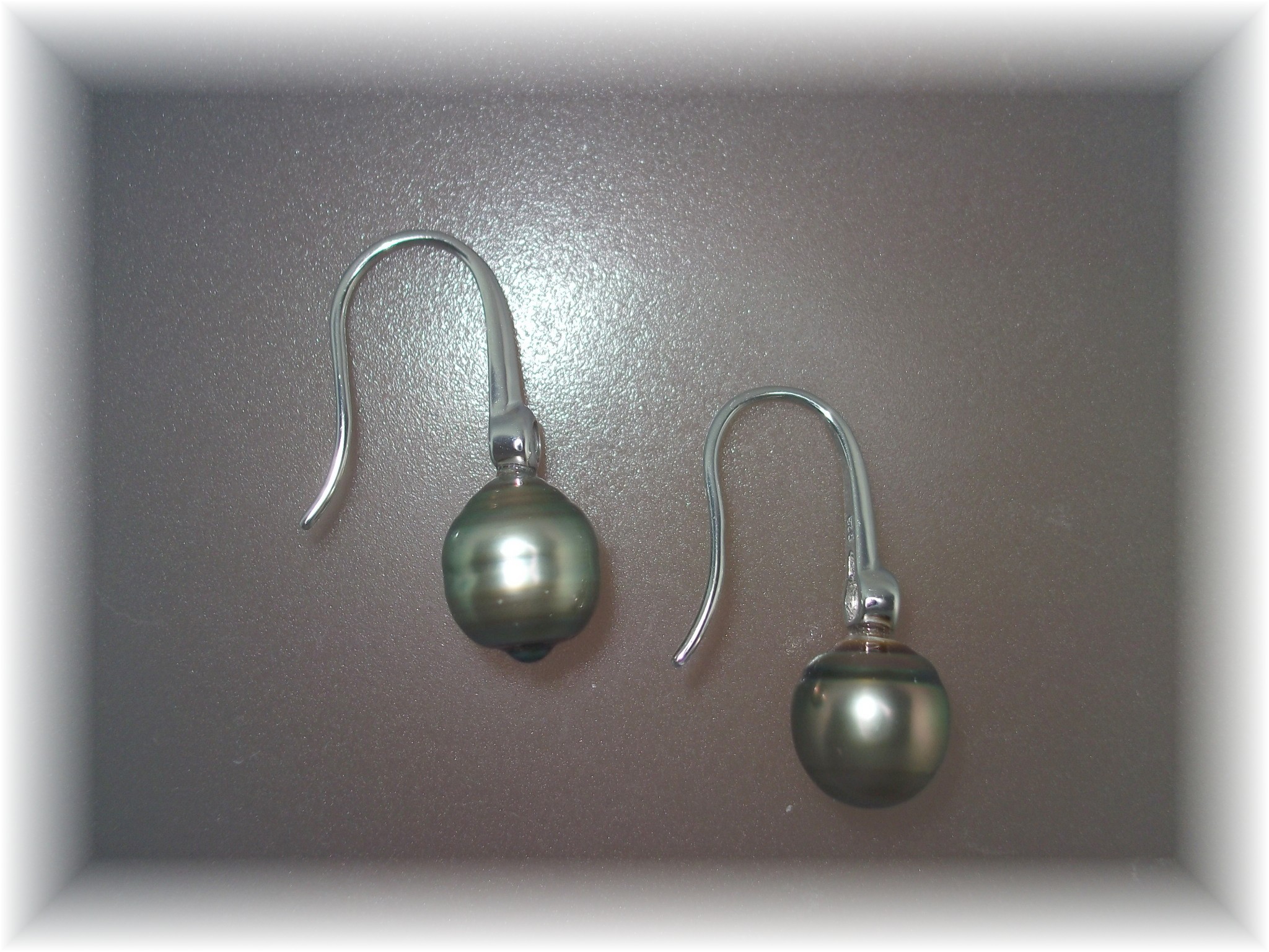 Earrings Tahitian Pearls Sterling Silver CZ Accent