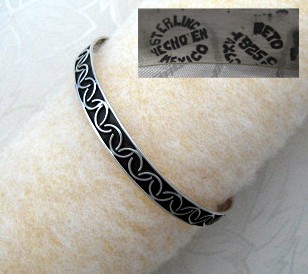 Taxco BETO Mexico Sterling Silver  Bangle Bracelet