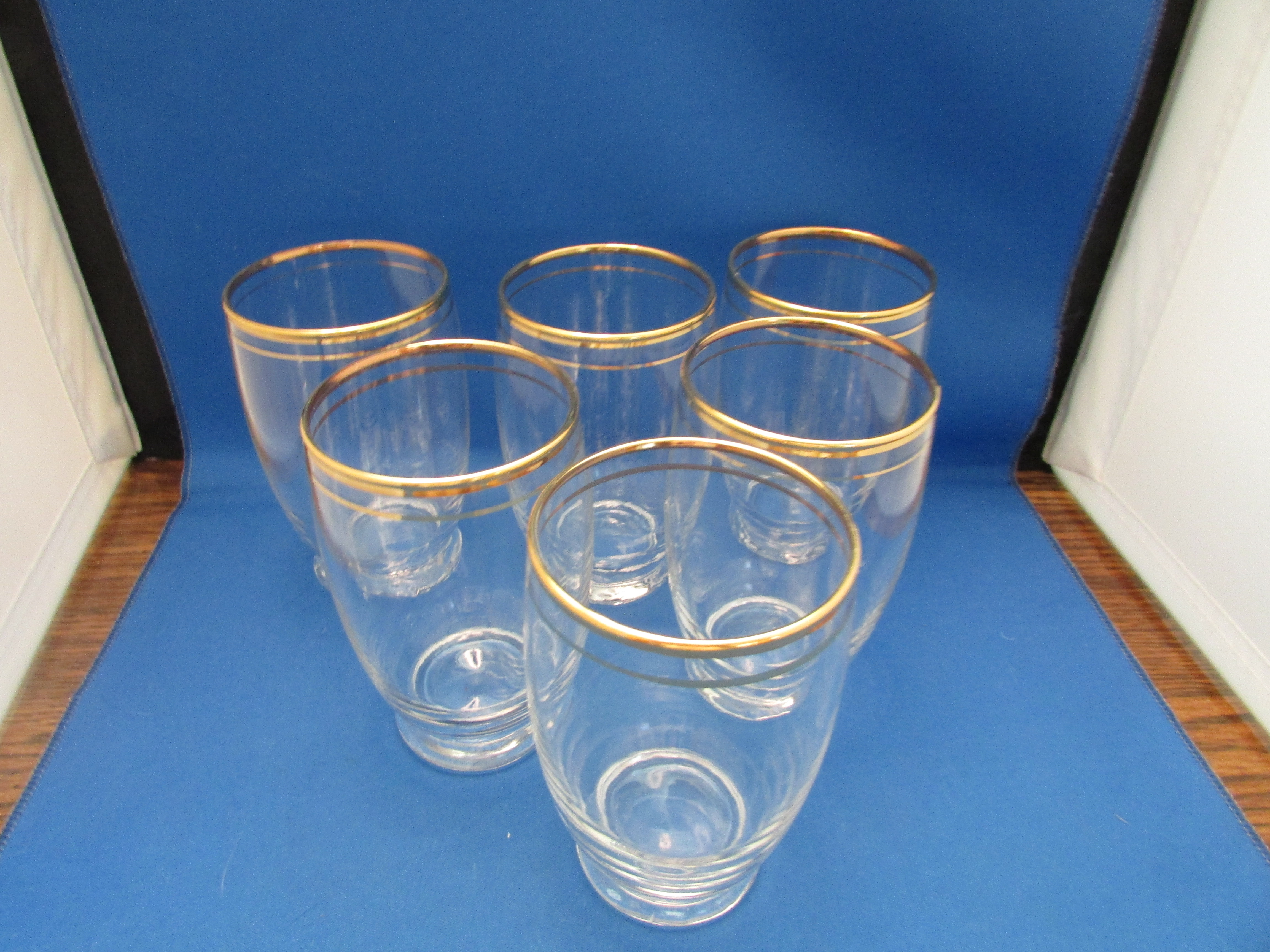 Six Anchor Hocking Highball Cocktail Glasses