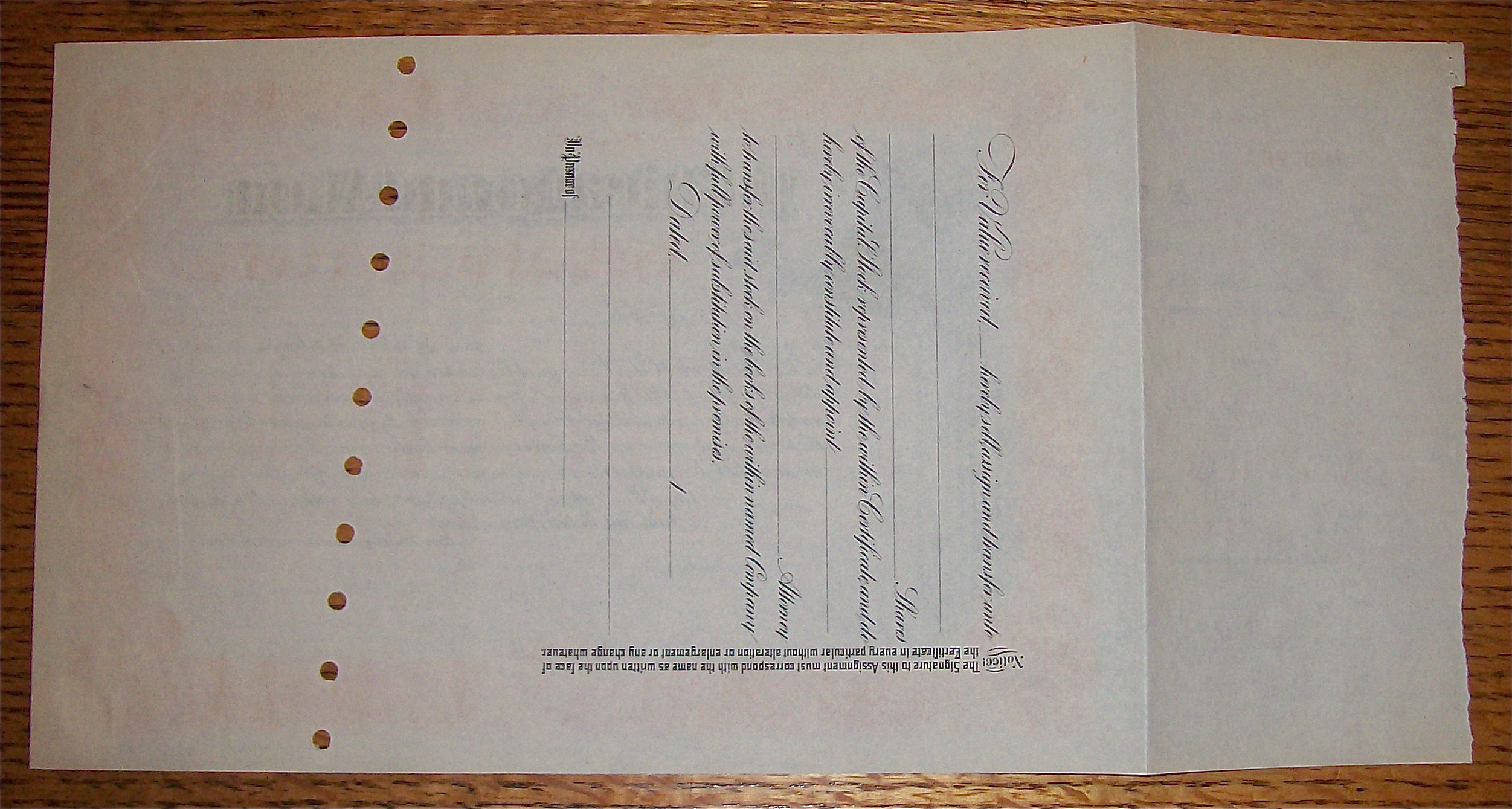 1910's Chicago And Alton Stock Certificate