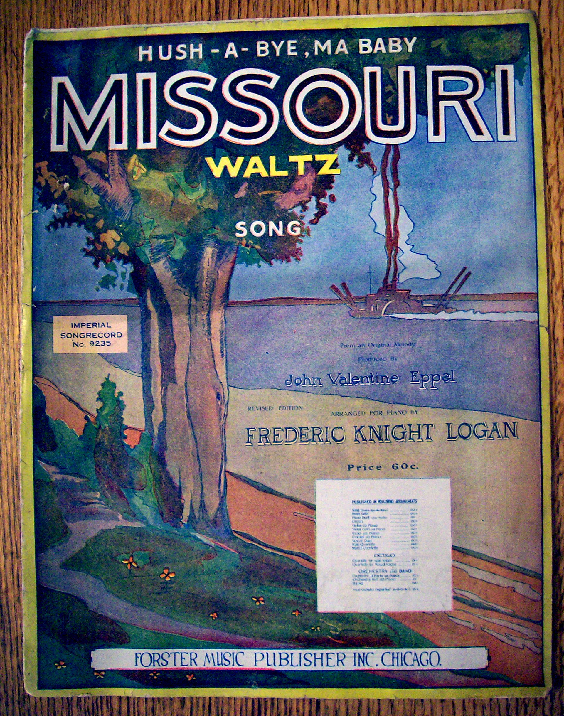1914 Missouri Waltz Song (Hush A Bye, Ma Baby)