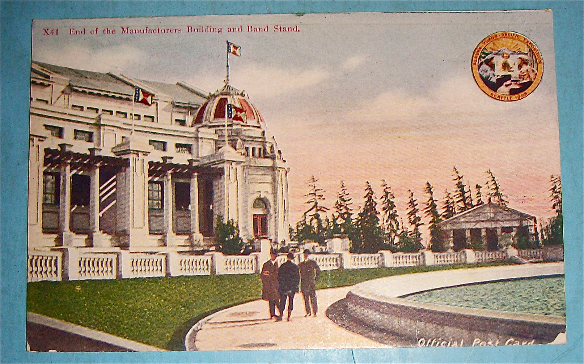 End Of Manufacturers Building And Band Stand Postcard