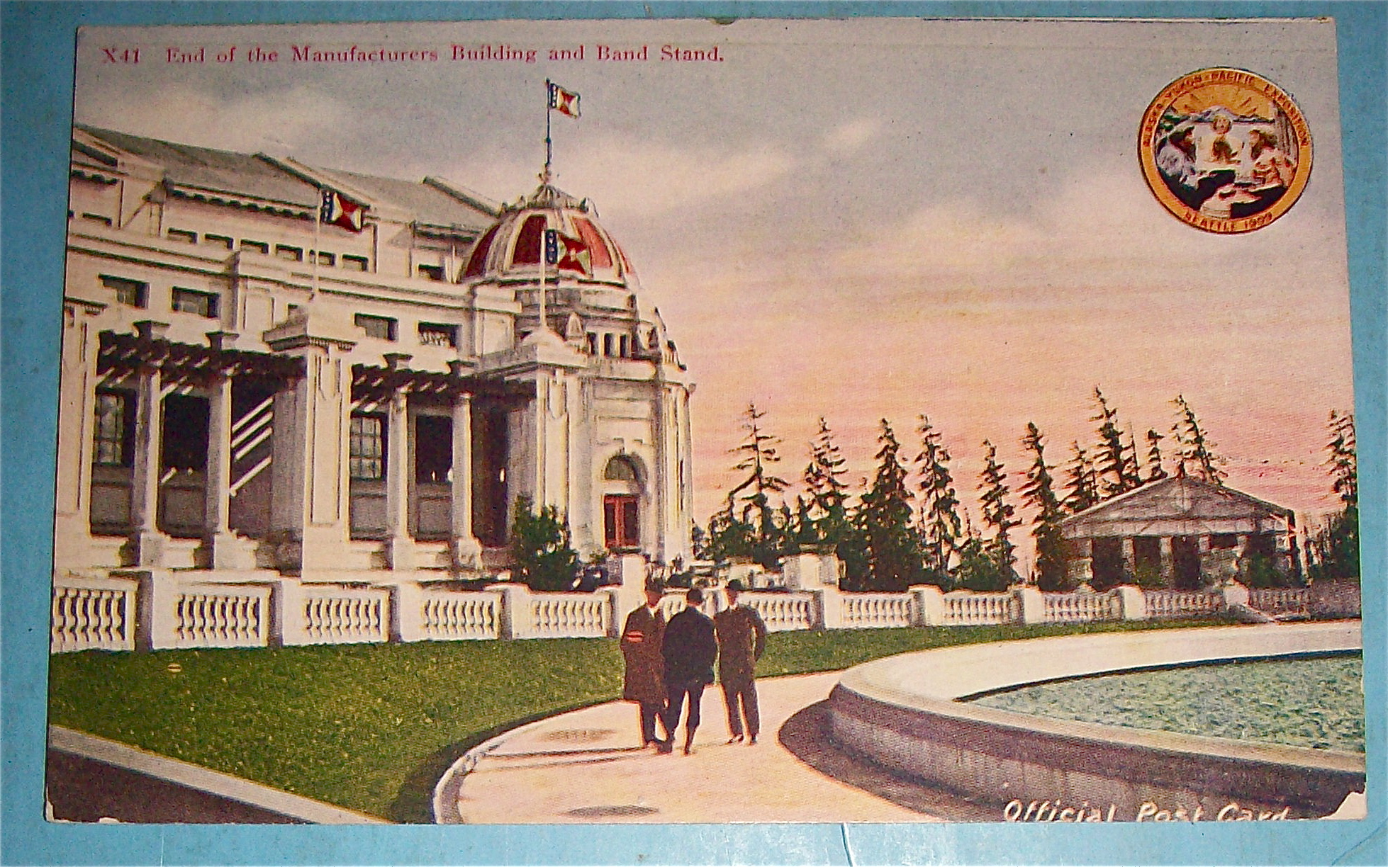End Of Manufacturers Building And Band Stand Postcard