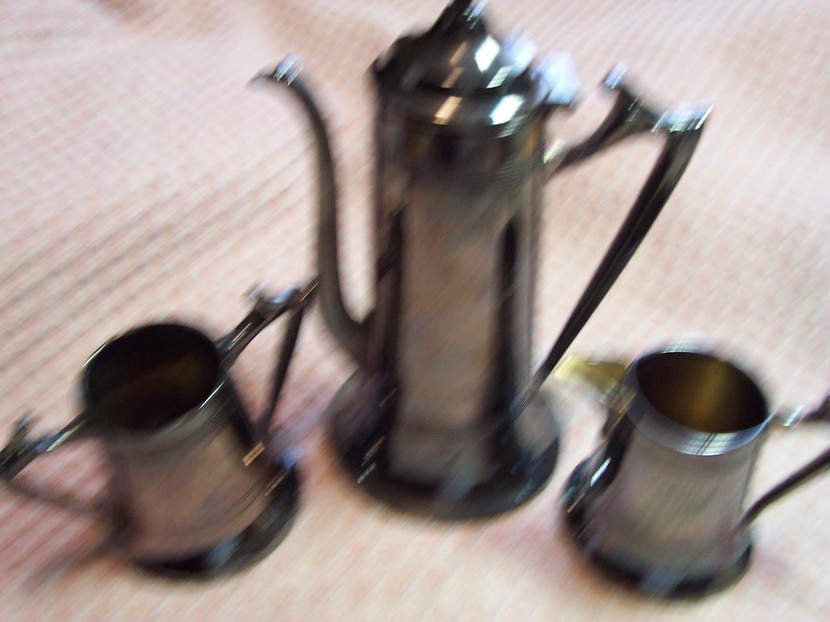 Sheffield Plated Cocoa Pot Creamer Sugar