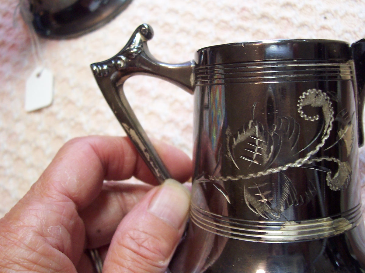 Sheffield Plated Cocoa Pot Creamer Sugar