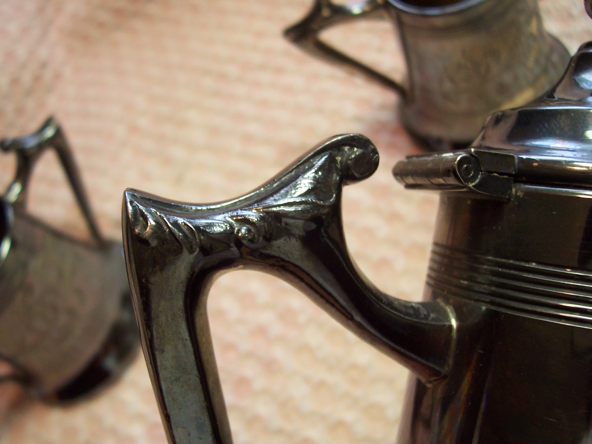 Sheffield Plated Cocoa Pot Creamer Sugar