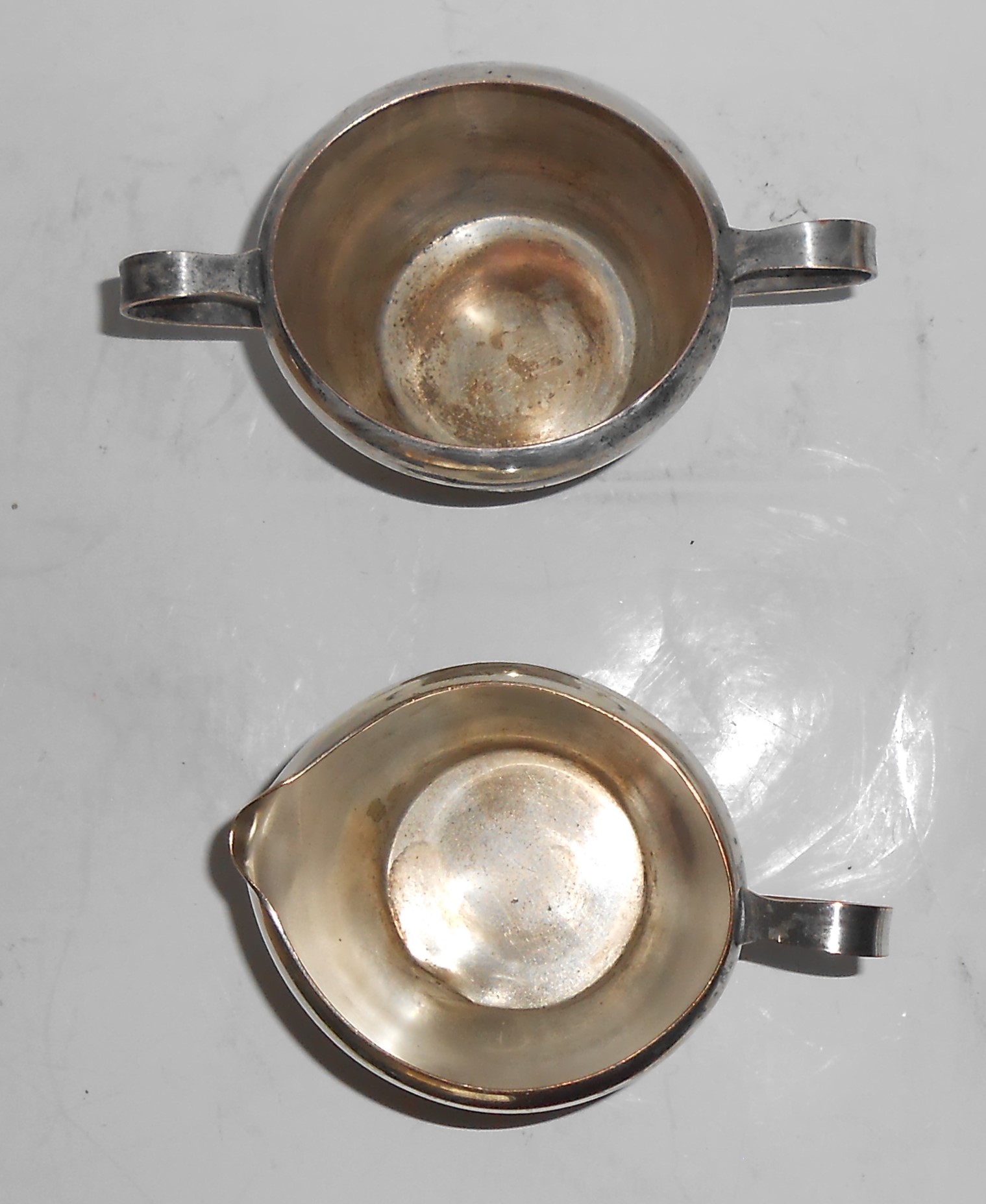 Vintage Rogers Silverplate Demitasse Creamer & Sugar Bo