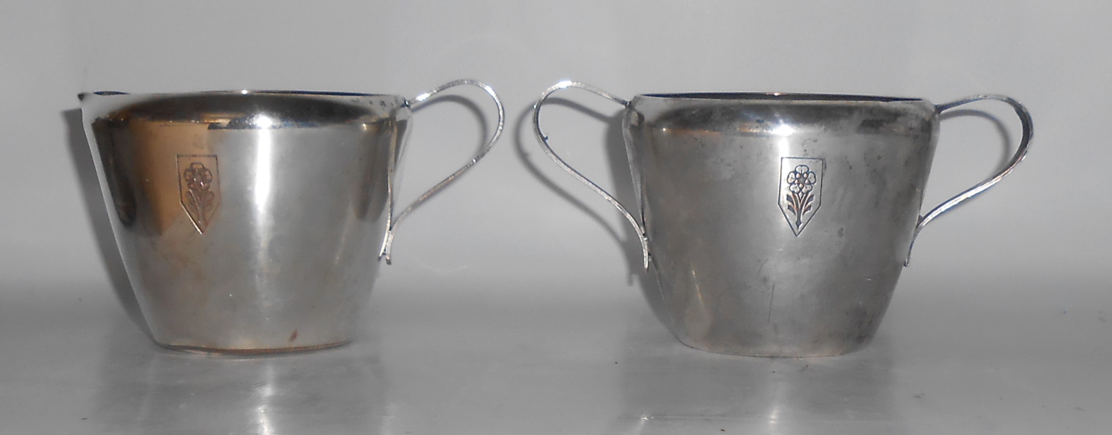 Vintage Rogers Silverplate Demitasse Creamer & Sugar Bo