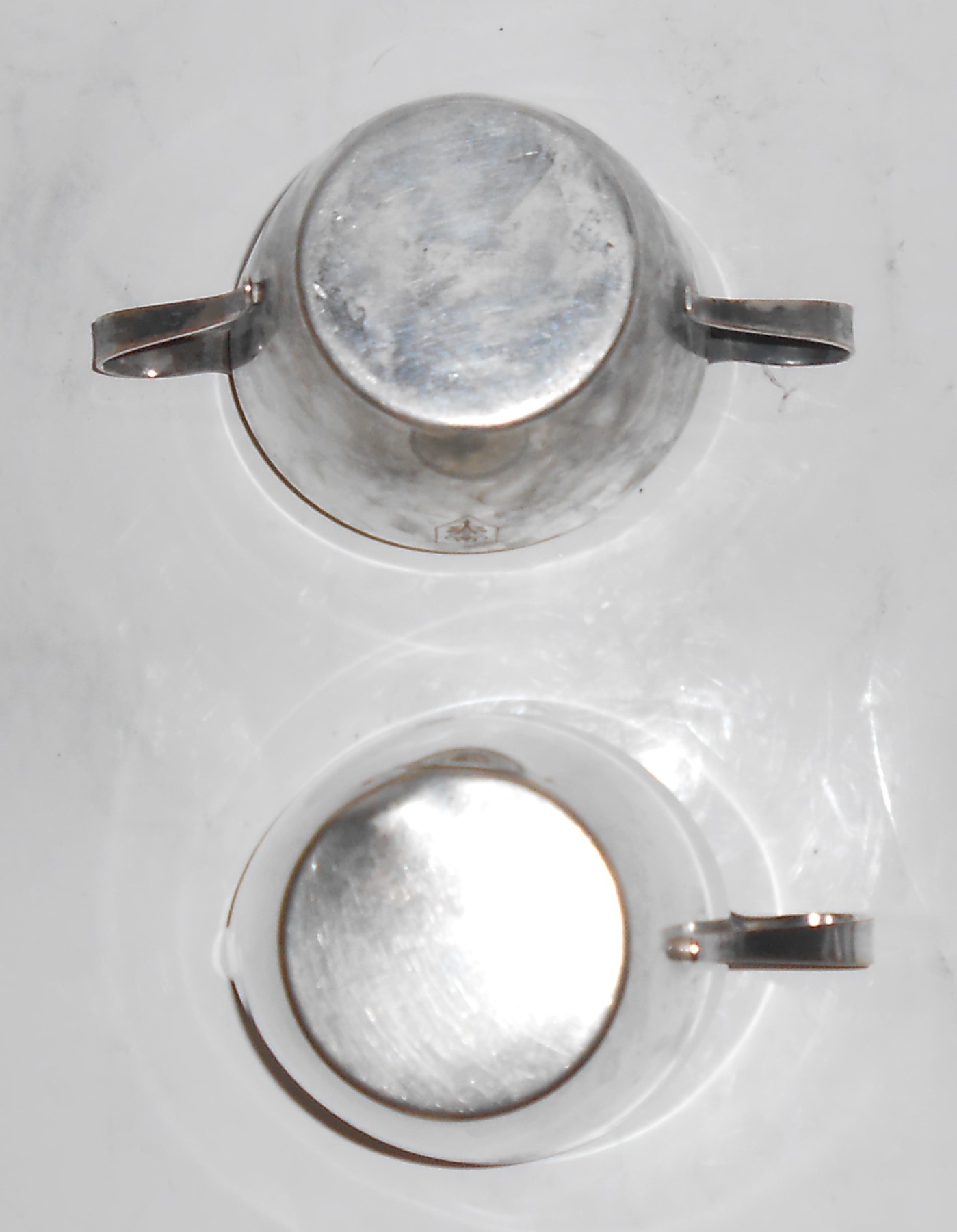 Vintage Rogers Silverplate Demitasse Creamer & Sugar Bo