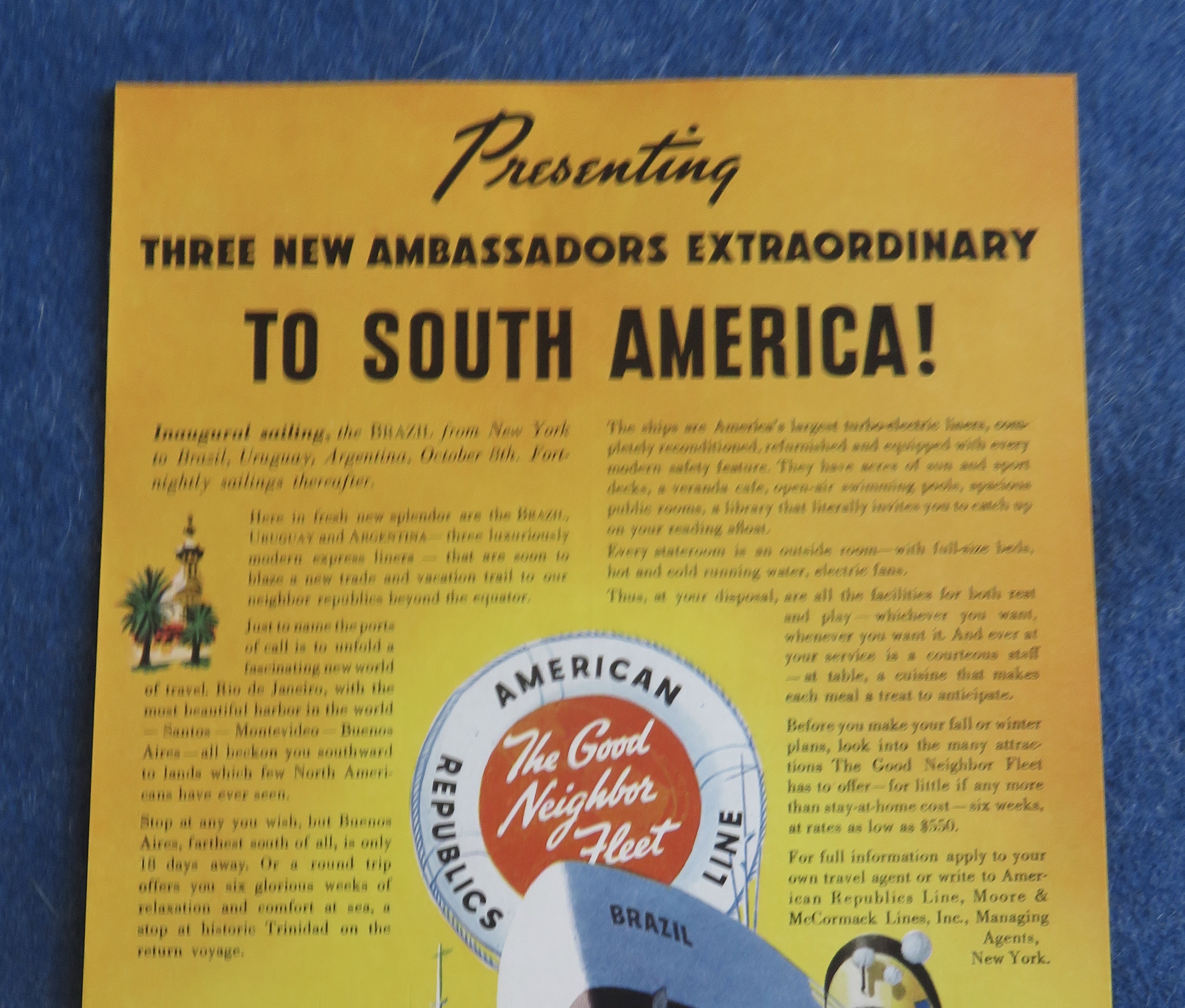 1938 American Republics Line with South America