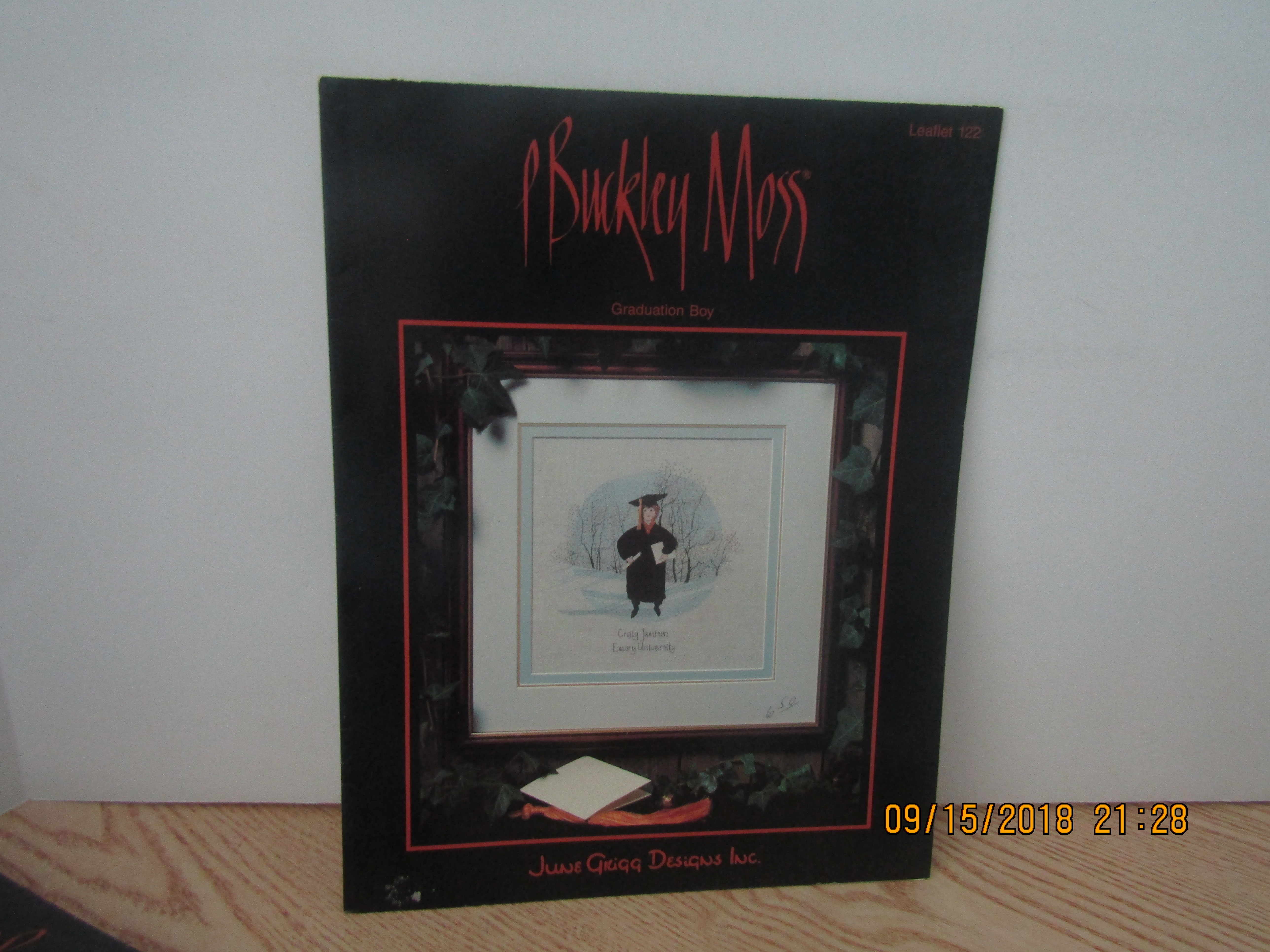 P.Buckley Moss Cross Stitch Graduation Boy #122