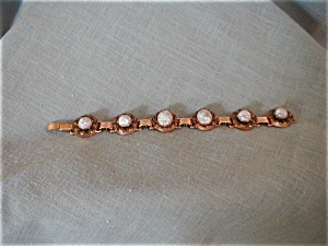 Copper Bracelet With Gold Fill Cabochon