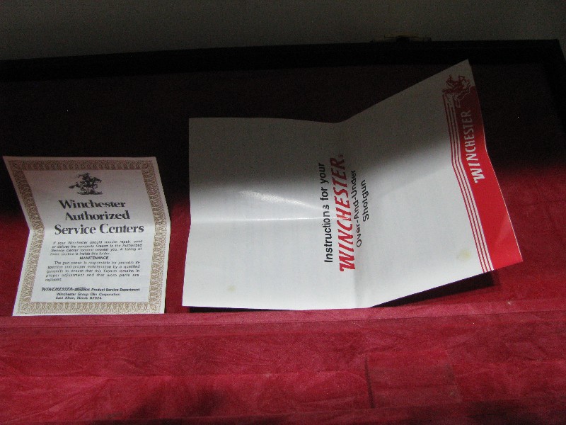 Vintage Winchester Over-and-Under Shotgun Hard Case with Manual & Paperwork
