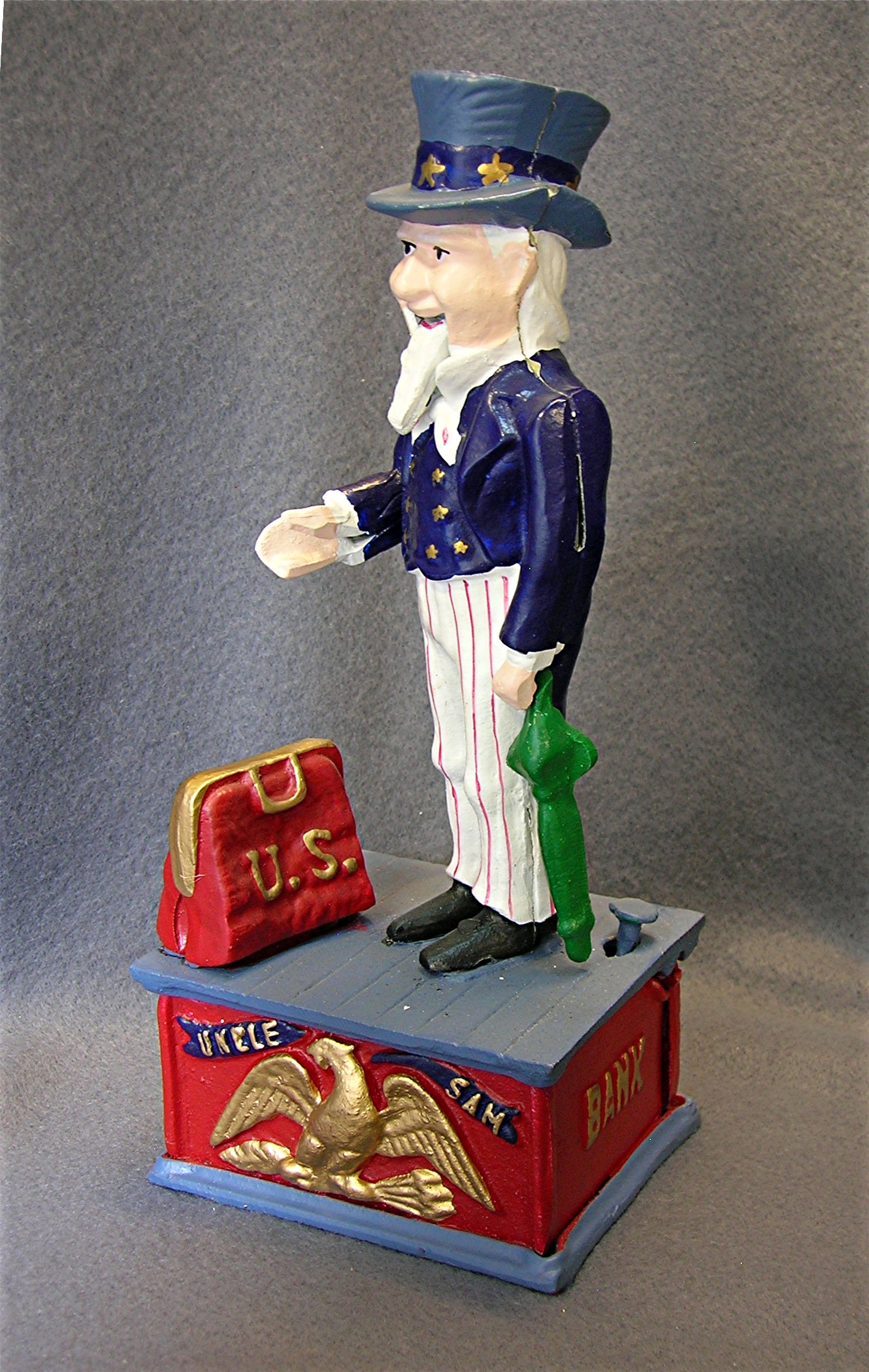 Vintage replica Uncle Sam Mechanical Money Bank
