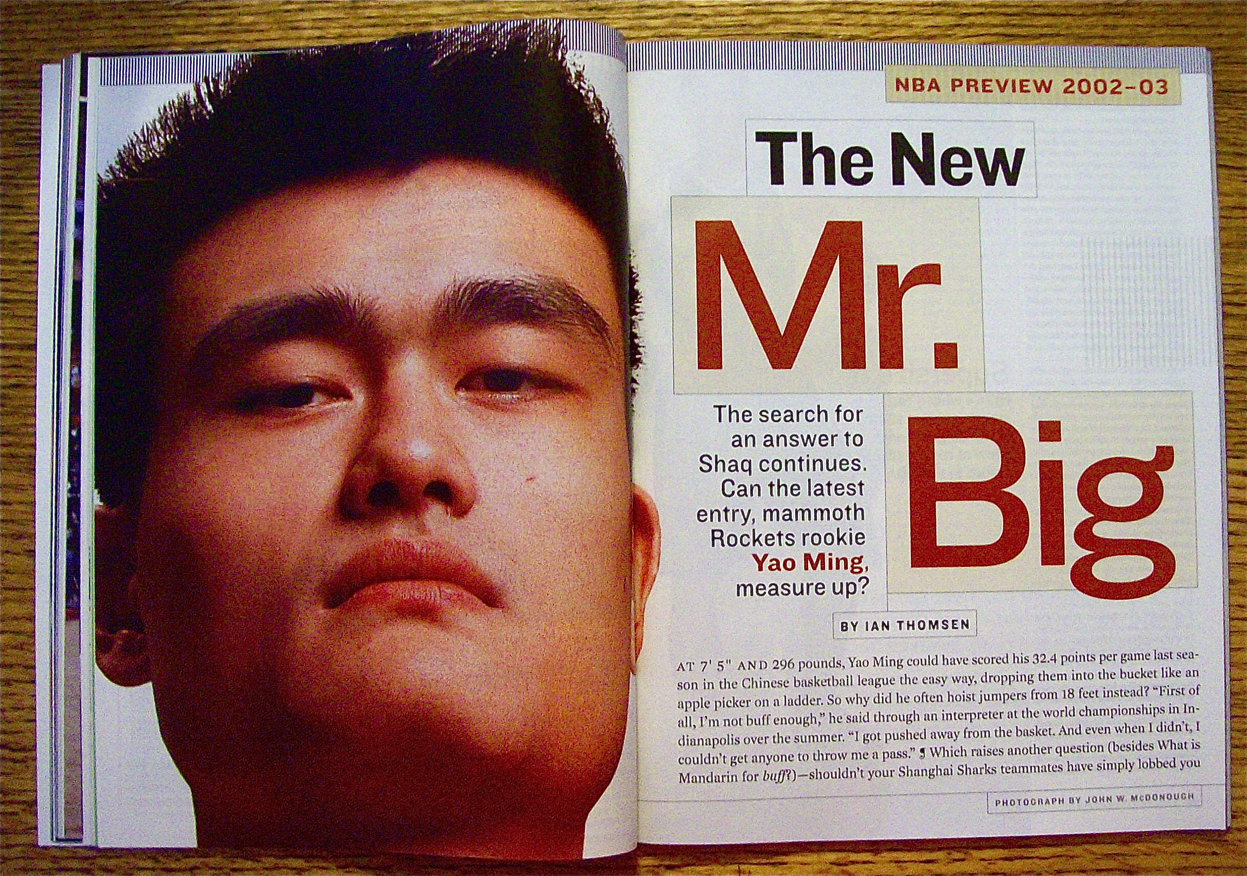Sports Illustrated Magazine October 28, 2002 Yao Ming