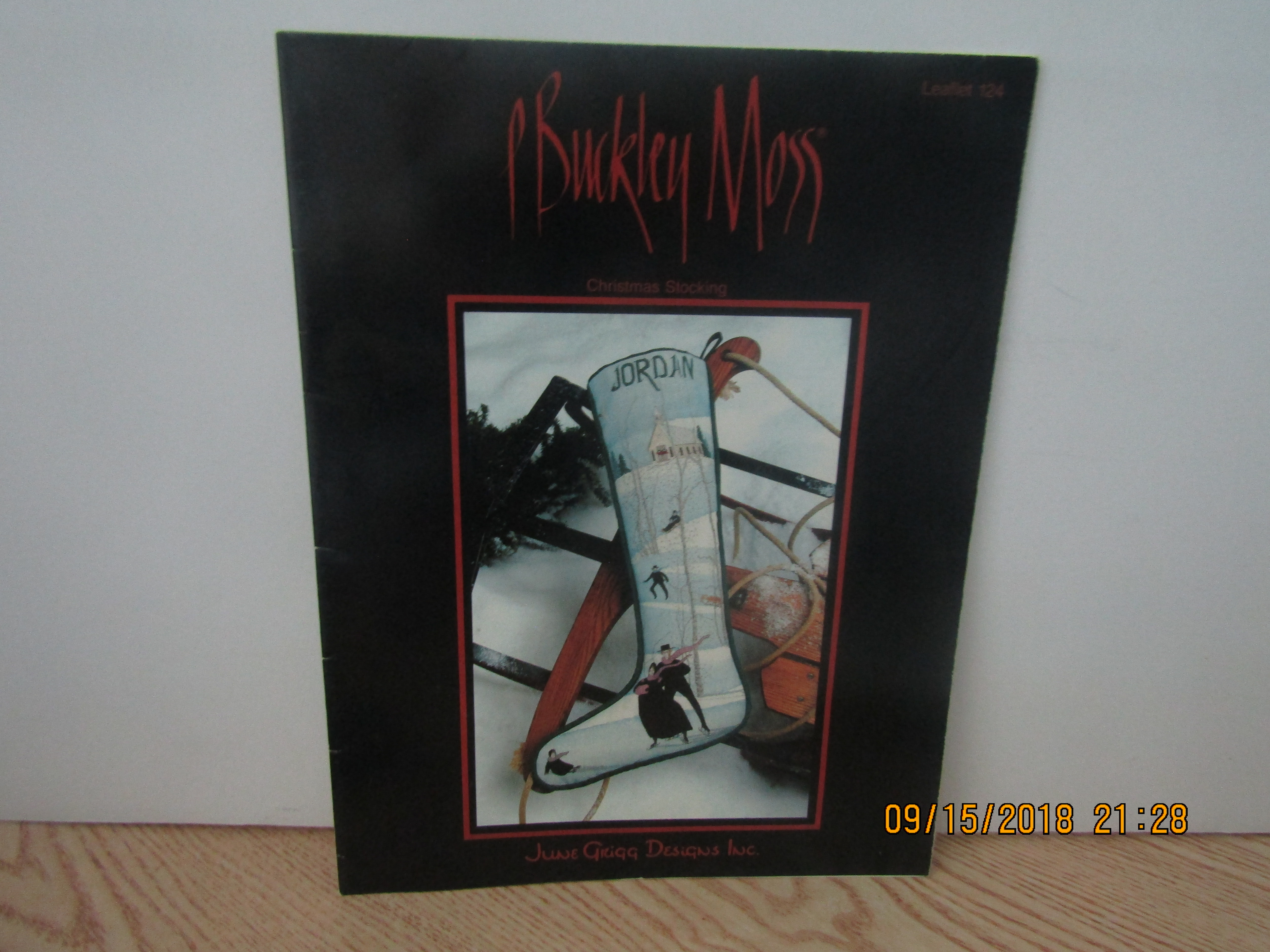 P.Buckley Moss Cross Stitch Christmas Stocking #124
