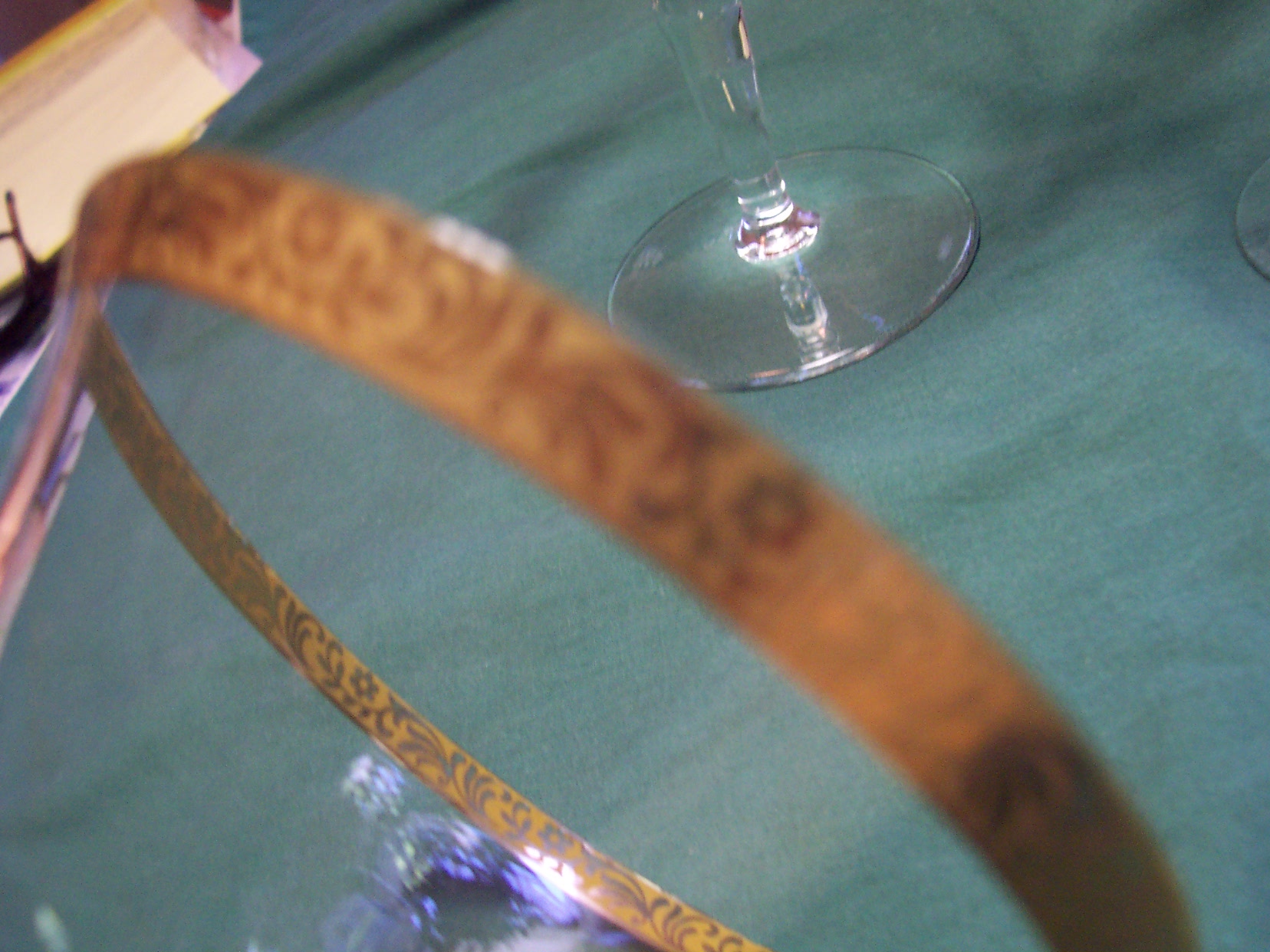Fostoria Brocade Gold Encrusted Crystal glass